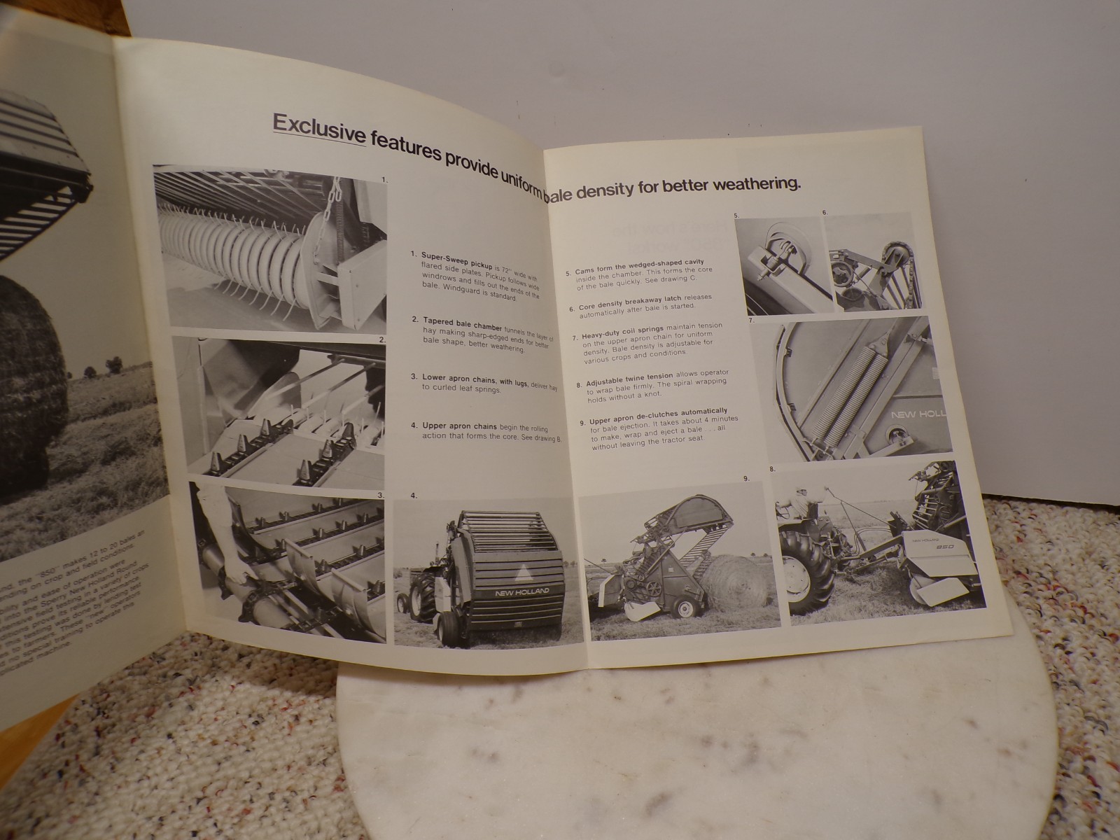 1974 Sperry New Holland Model 850 Round Baler Farm Brochure
