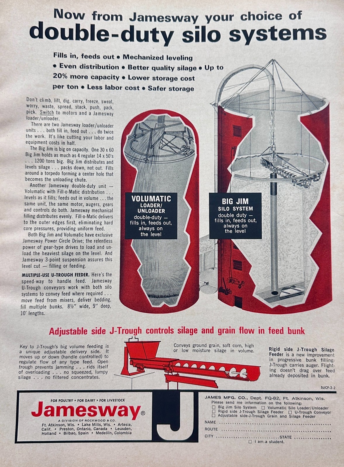 1962 Jamesway Double-Duty Silo System “Big Jim” Ad #1290