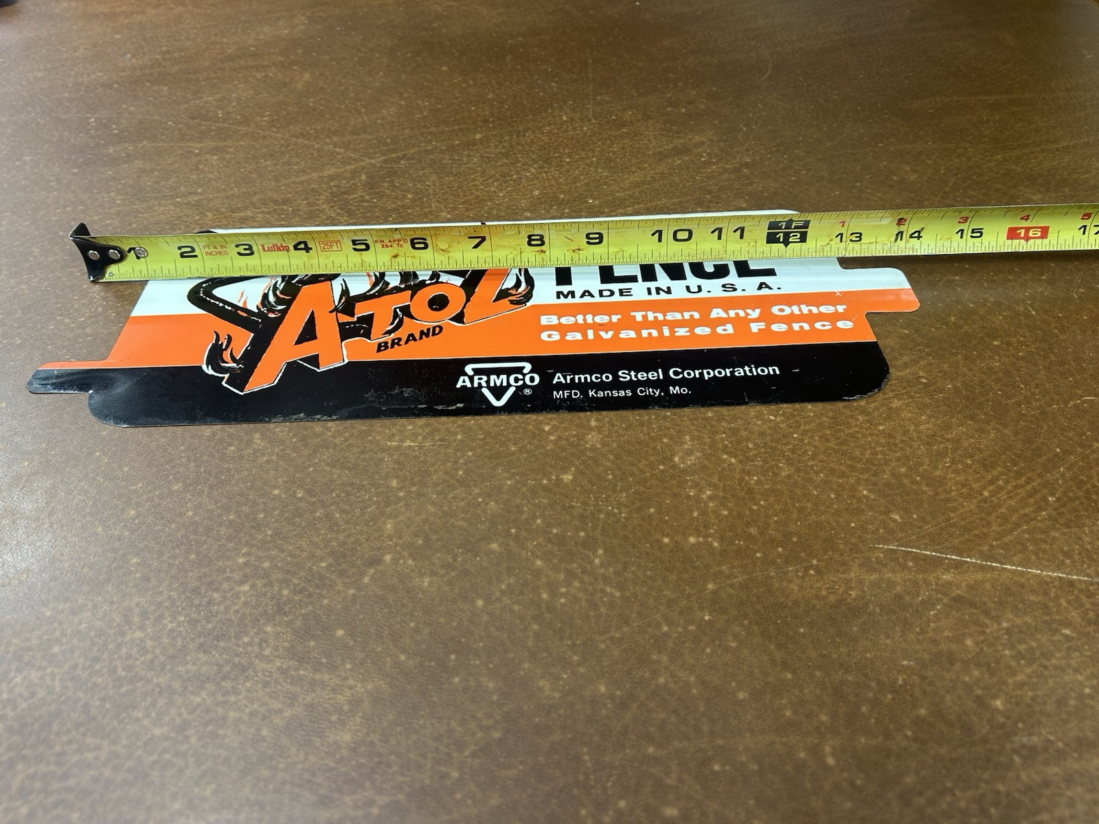 Original A to Z BRAND SHEFFIELD FENCE SIGN Double Sided 70’s 80’s NOS