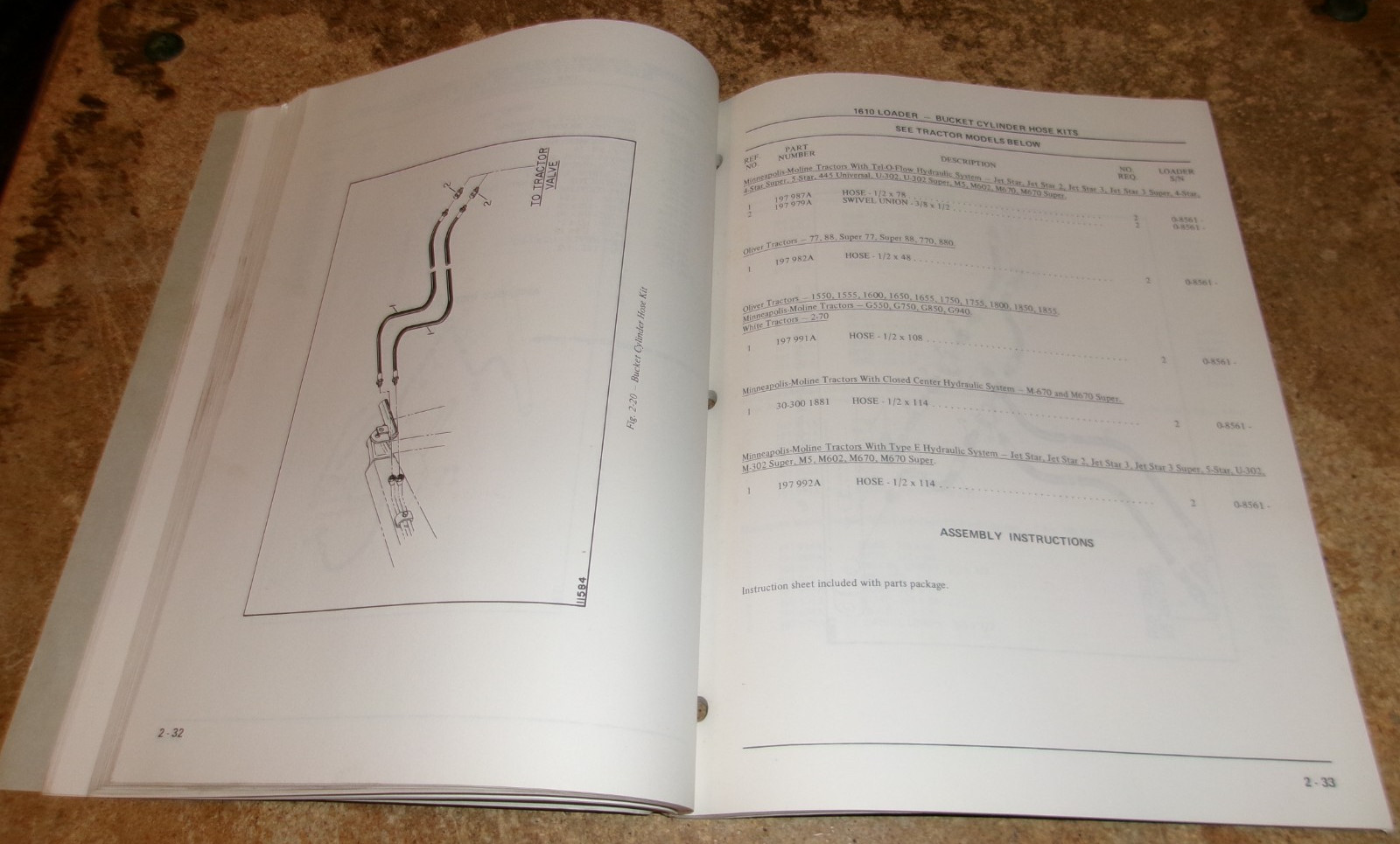 1978 white 1510/1610 loaders parts/instruction manual see condition good used