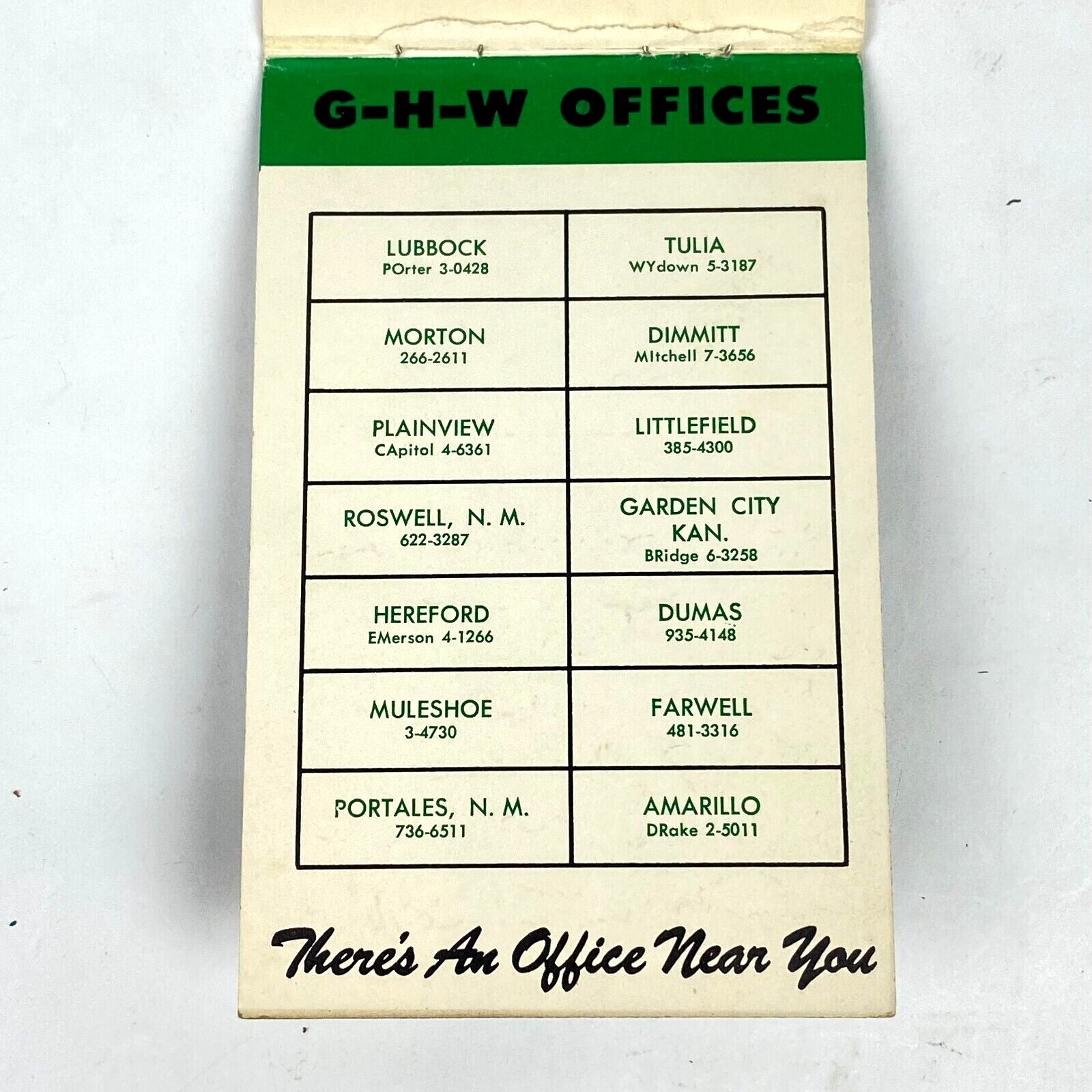 Pocket Note Pad Gifford Hill Western Irrigation Systems Advertising Vintage