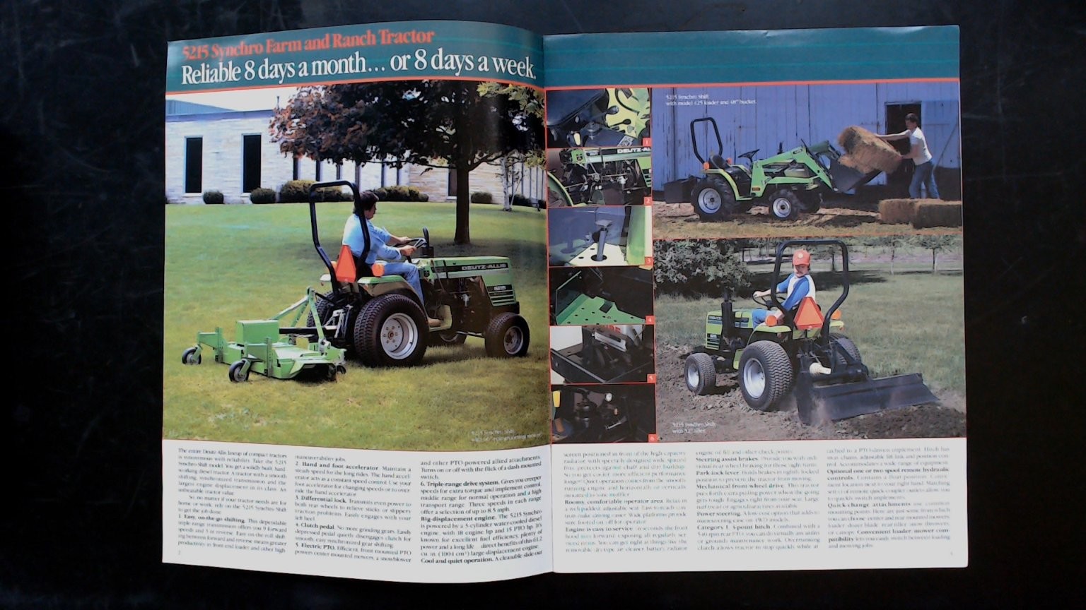 Deutz Allis 5200 Series Brochure Compact Farm Ranch Tractors Vintage