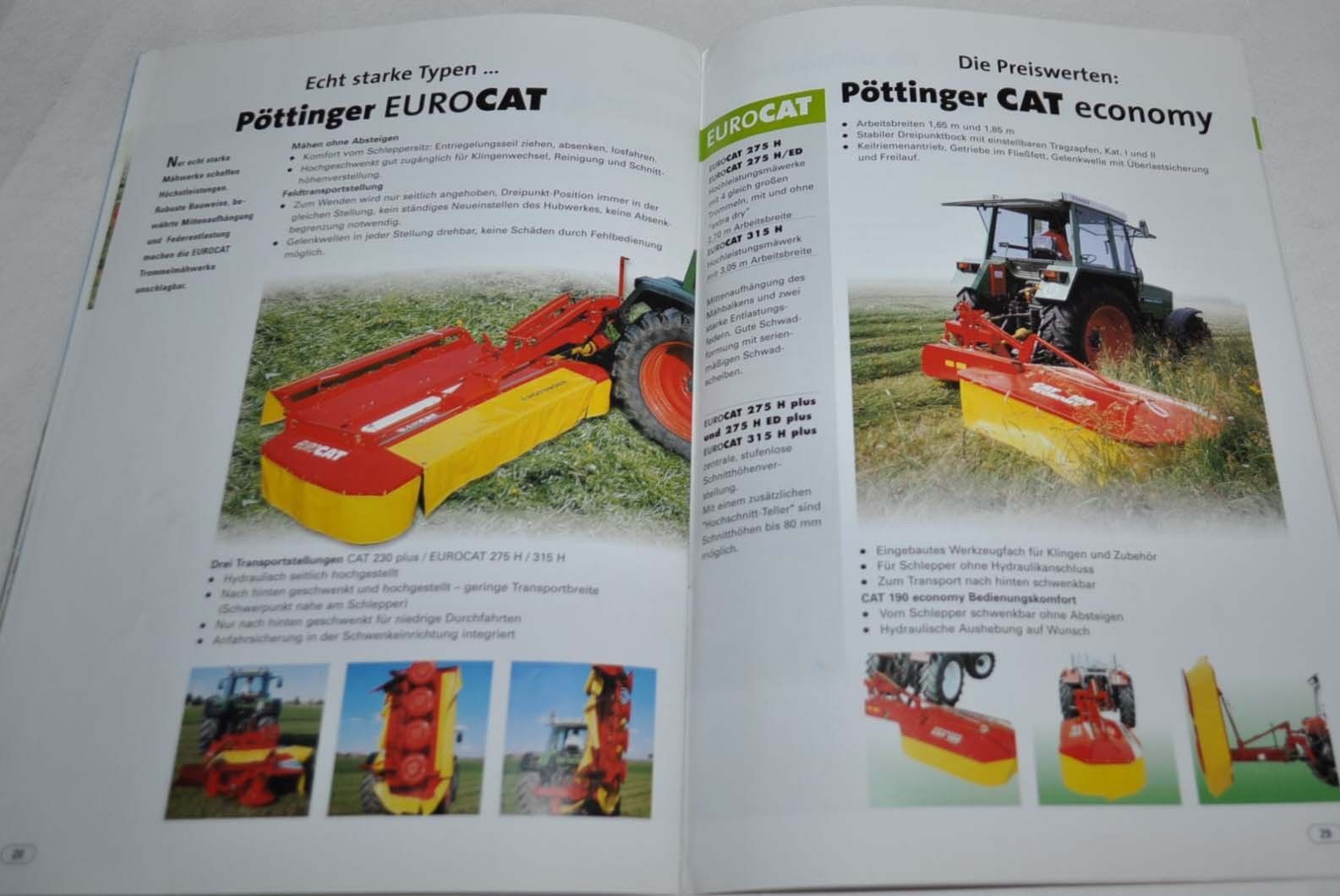 Pottinger NovoCat EuroCat Landmaschinen Traktor Tractor Brochure Prospekt