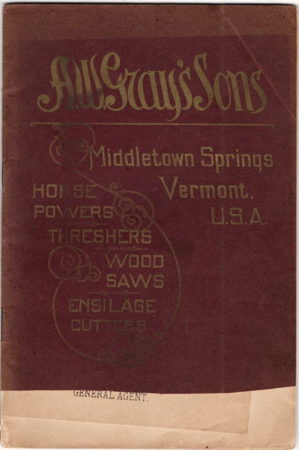 Original Antique 1905-1906, A W. Gray’s Sons Farm Equipment Catalog with prices