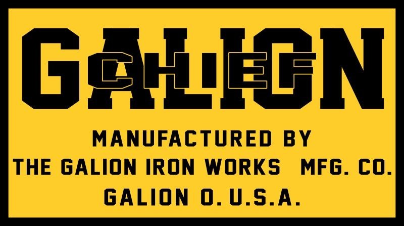 Galion Iron Works of OhiO – Chief Road Roller NEW Sign 24 x 48″ USA STEEL