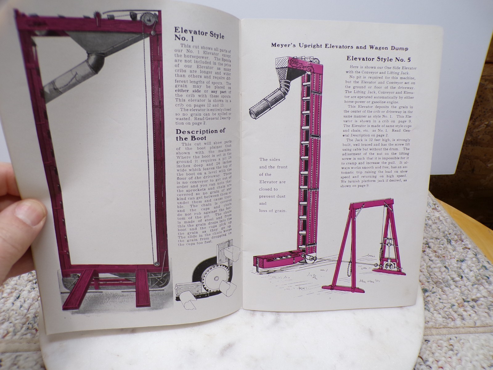 1912 Meyer’s Upright stationary Elevators-Gas Engines Catalog-Prices Morton ILL