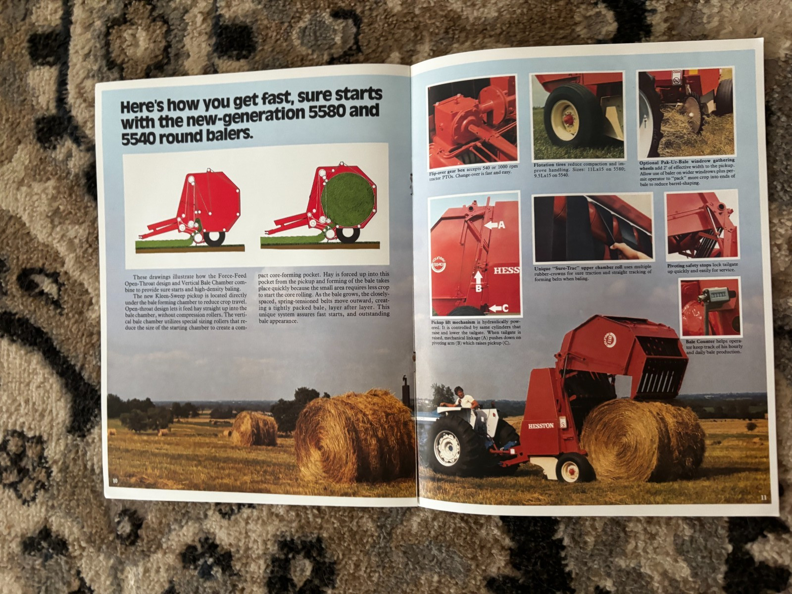 Hesston 5580 5540 5500 Round Baler For 1979 Brochure DCPA26
