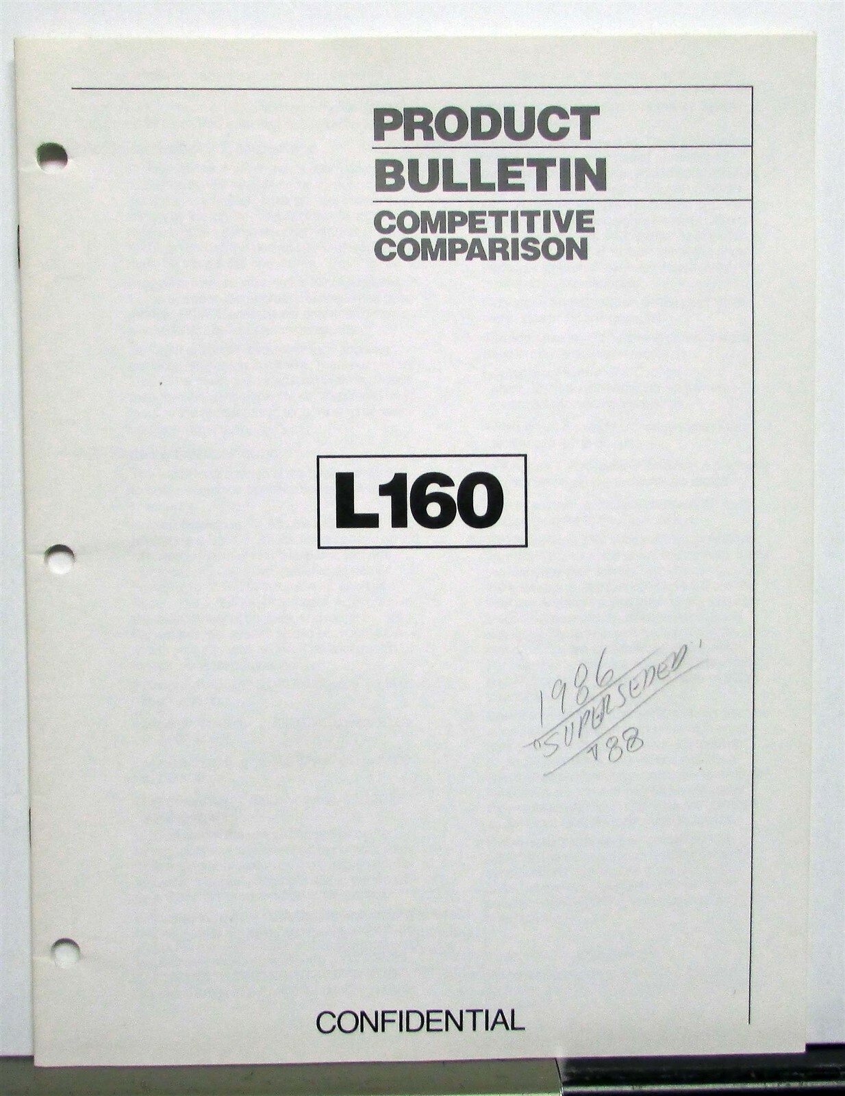 1980s Clark Michigan L160 Competitive Comparison Construction Sales Brochure