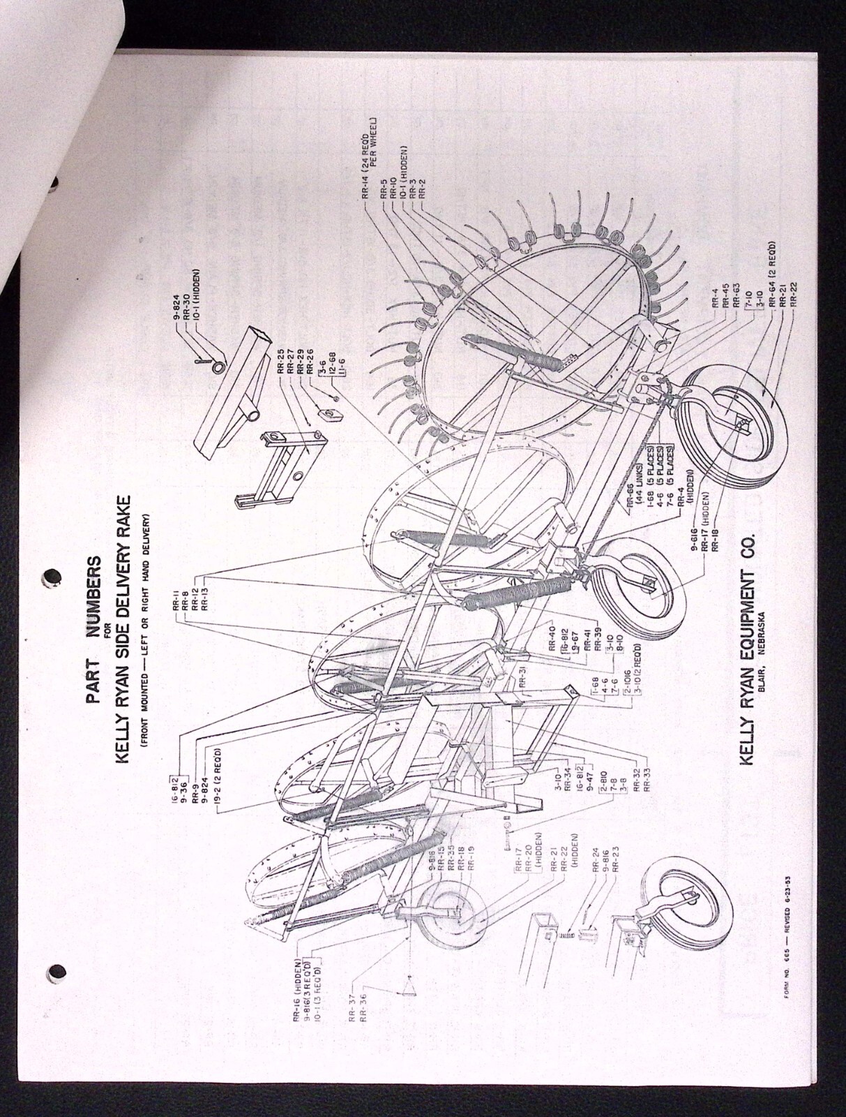 1954 New Kelly Ryan Pull Type Rake Dealer Brochure Kelly Ryan Equipment Co