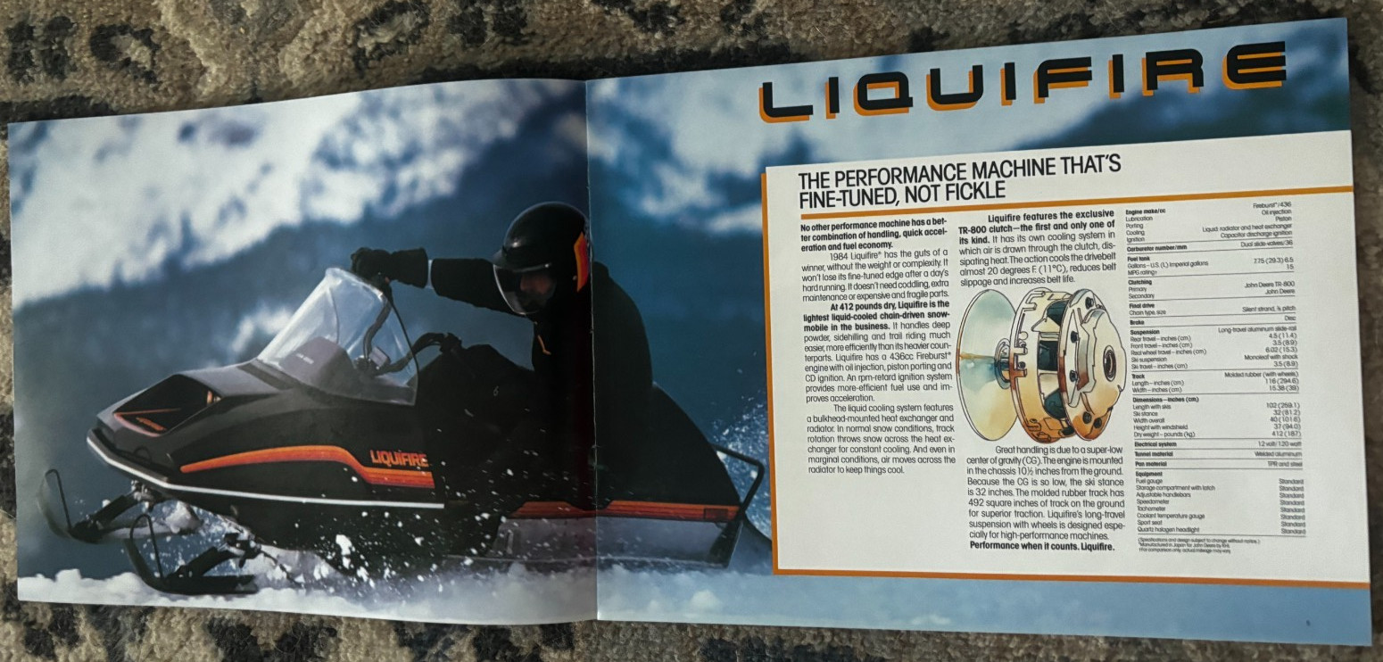 John Deere Snowmobiles & Winter Wear For 1984 Brochure DCPA26