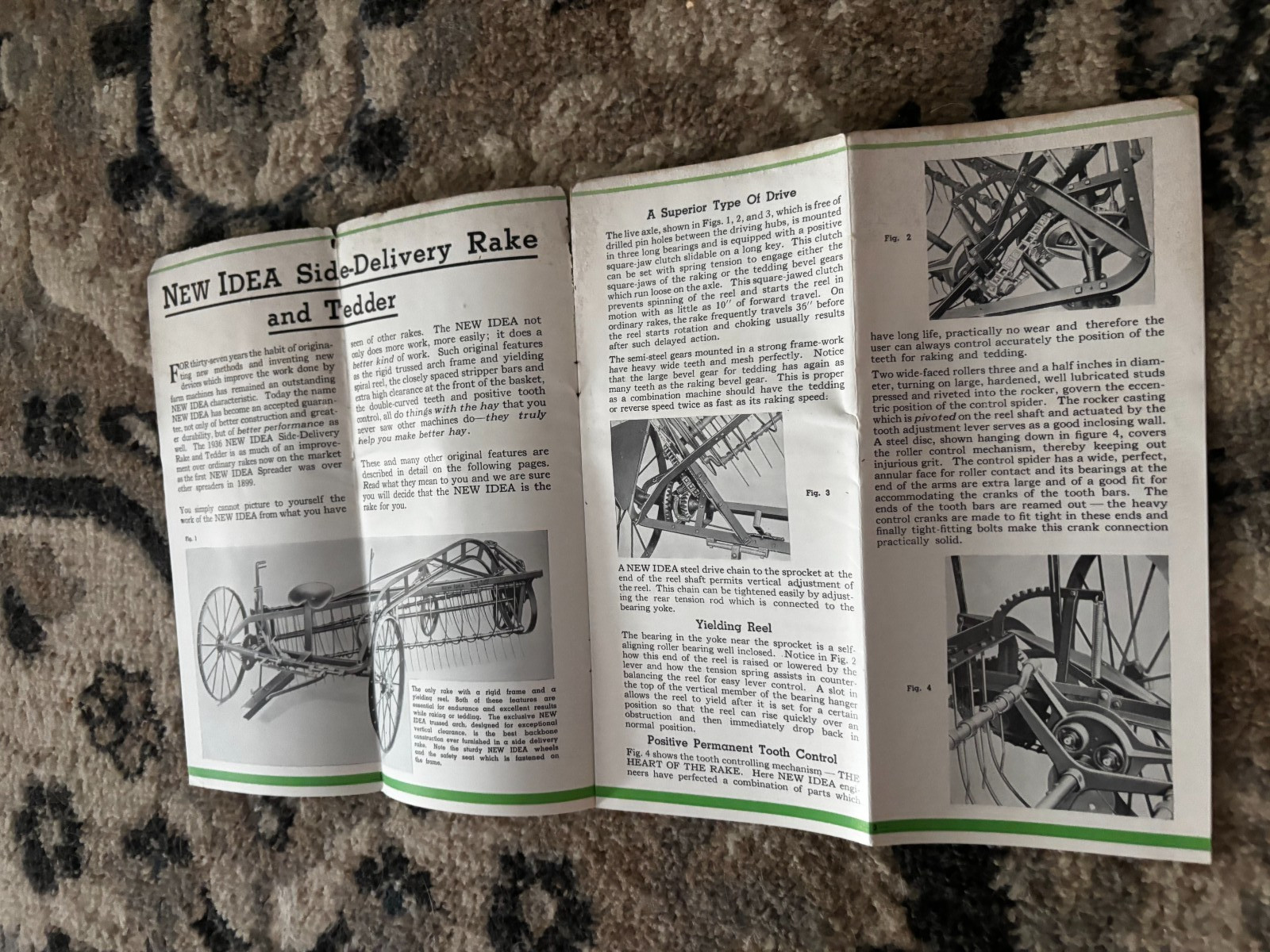 New Idea Side Delivery Rake & Tedder For 1936 Brochure DCPA26