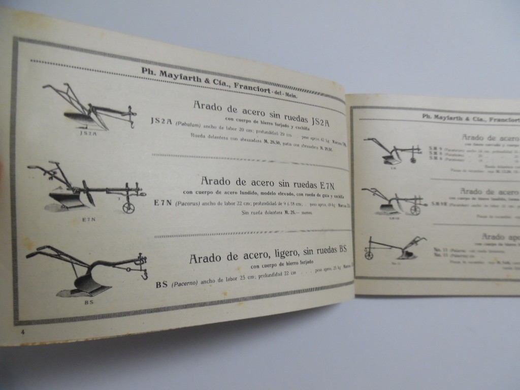 c.1922 Ph. Mayfarth & Co German Farm Implement Wine Press Export Catalog Antique