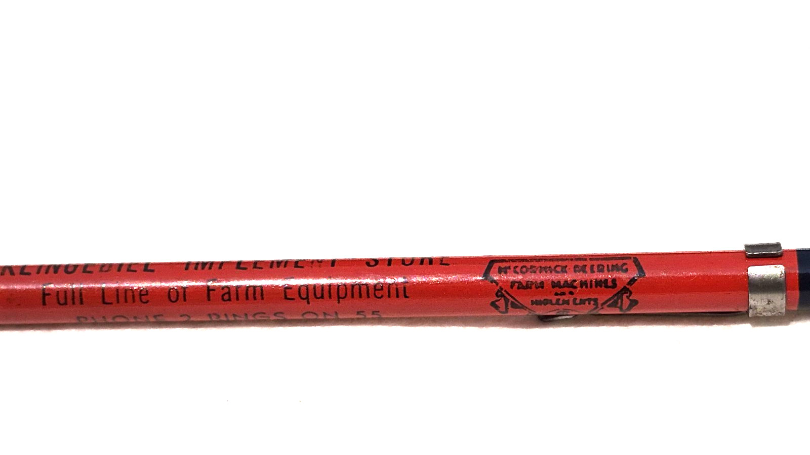 “MCCORMICK-DEERING*Klingeriel Implement Store*Alton, ILL.” SOLID GRAPHITE Pencil