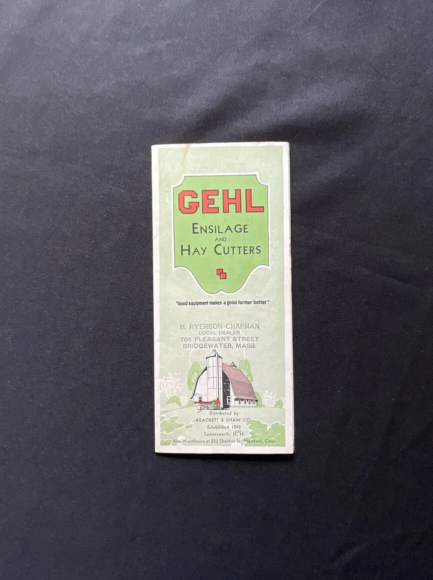 1935 Gehl Ensilage and Hay Cutters Brochure Farm Equipment West Bend Wisconsin