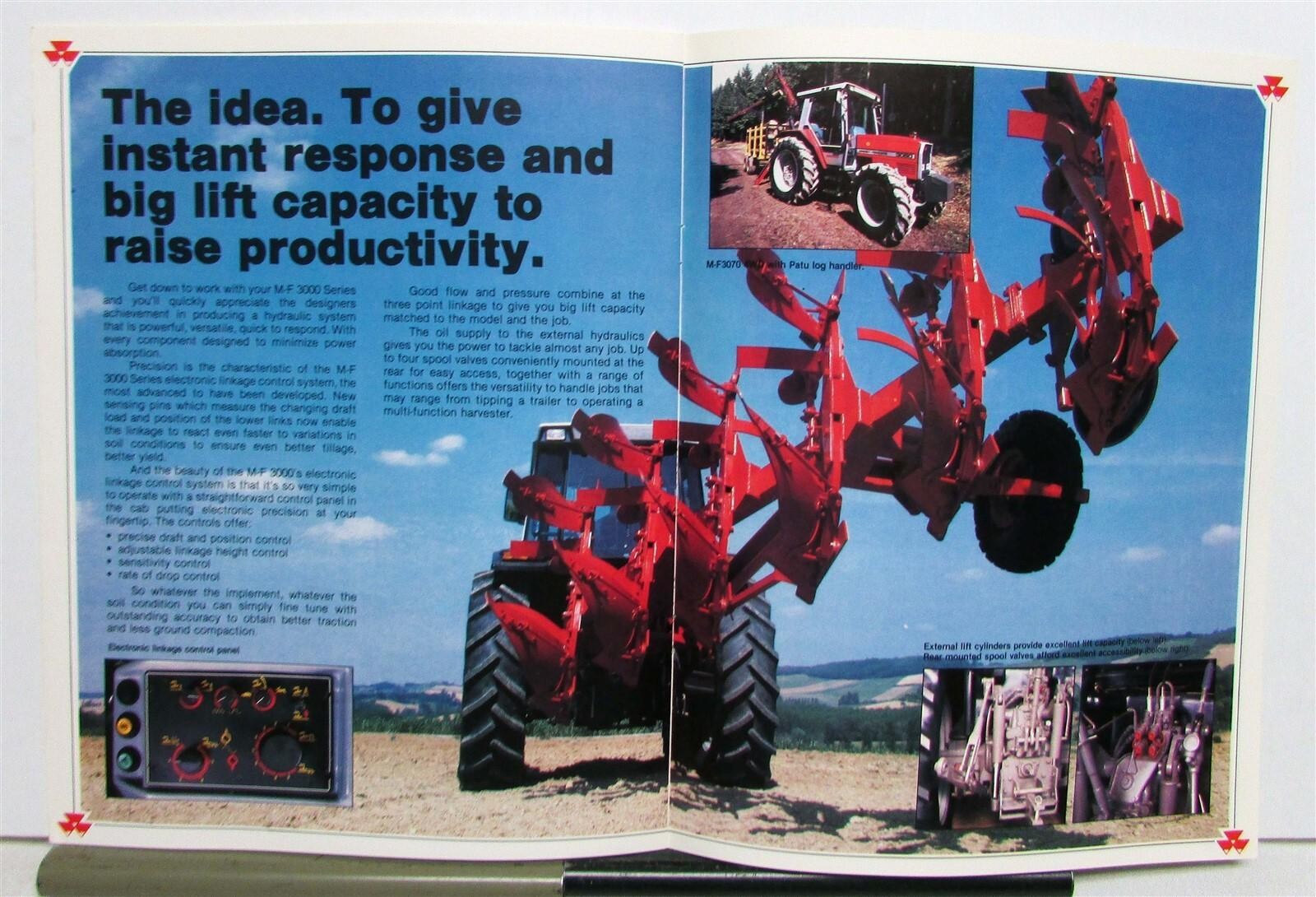 1987 Massey Ferguson 3000 Tractor Specs Agricultural Sales Brochure
