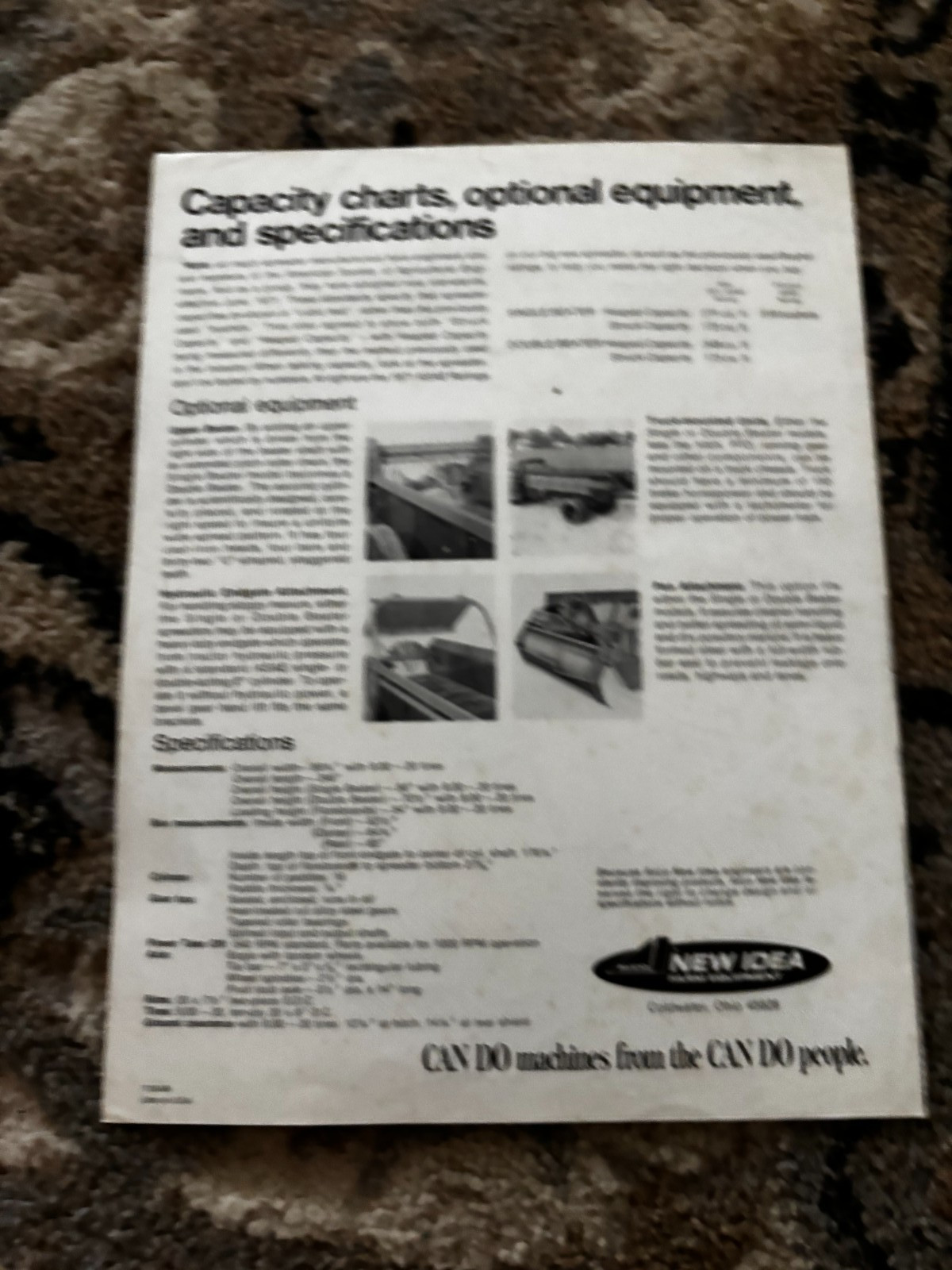 New Idea 318-Bu Manure Spreader For 1971 Brochure DCPA26