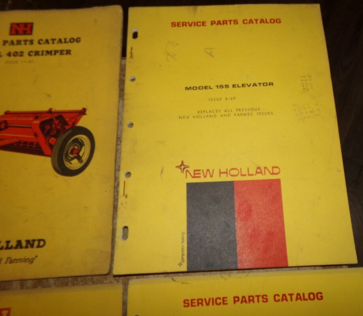 6-lot 1960’s-1970’s new holland equipment parts catalogs good used