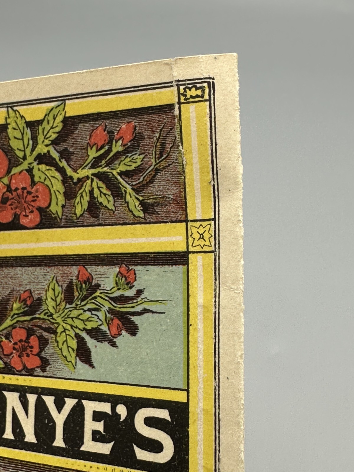 1880s SR NYE’s Rake Victorian FARM Advertising Fold Trade Card CHICOPEE FALLS MA
