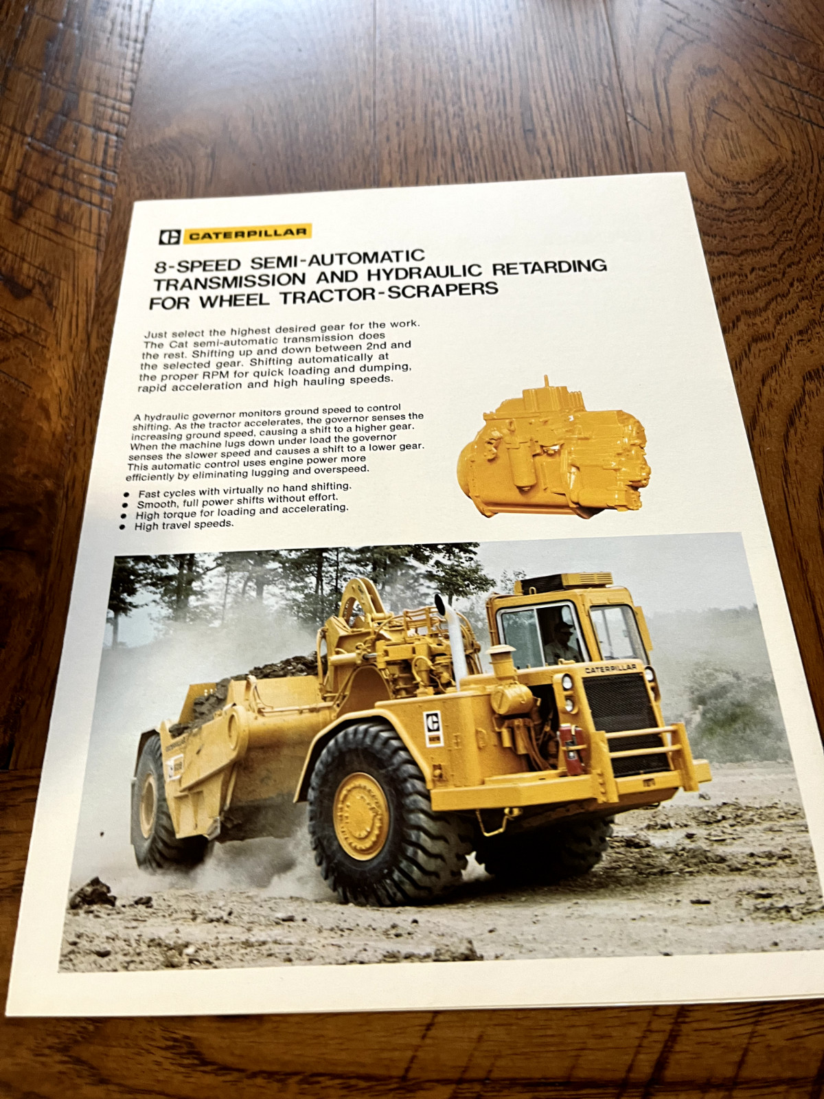 Caterpillar CAT 8 Speed Transmission For Wheel Tractor Scrapers Brochure FCCA