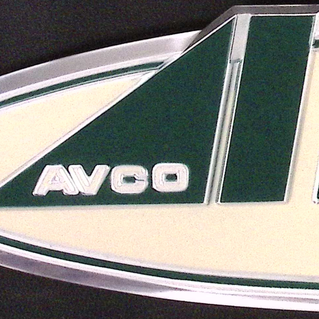 Vintage Avco New Idea Sign Aluminum Farm Implement Advertising Sign 18 x 4.5″