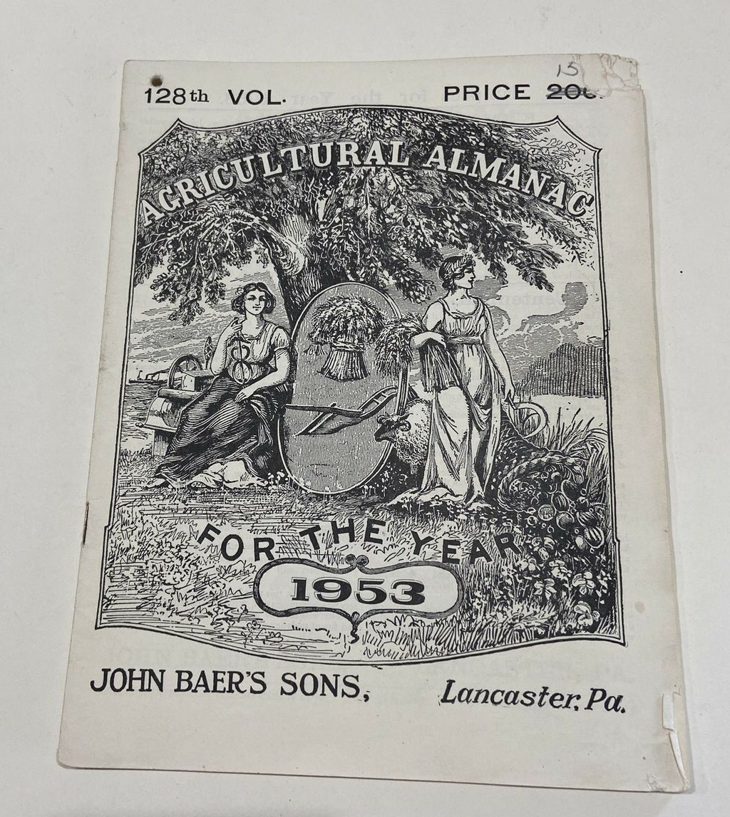 John Baer’s Sons Almanacs 1954, 1953, 1952, 1951, & 1950 Almanacs – Lot of 5x