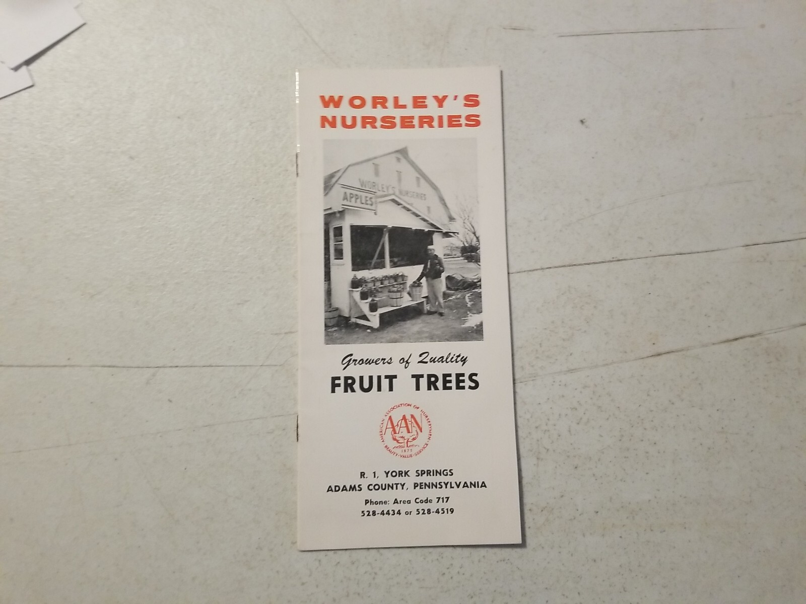 Vintage 1967 Worley’s Nurseries Orchard Fruit Trees Brochure. York Springs,PA