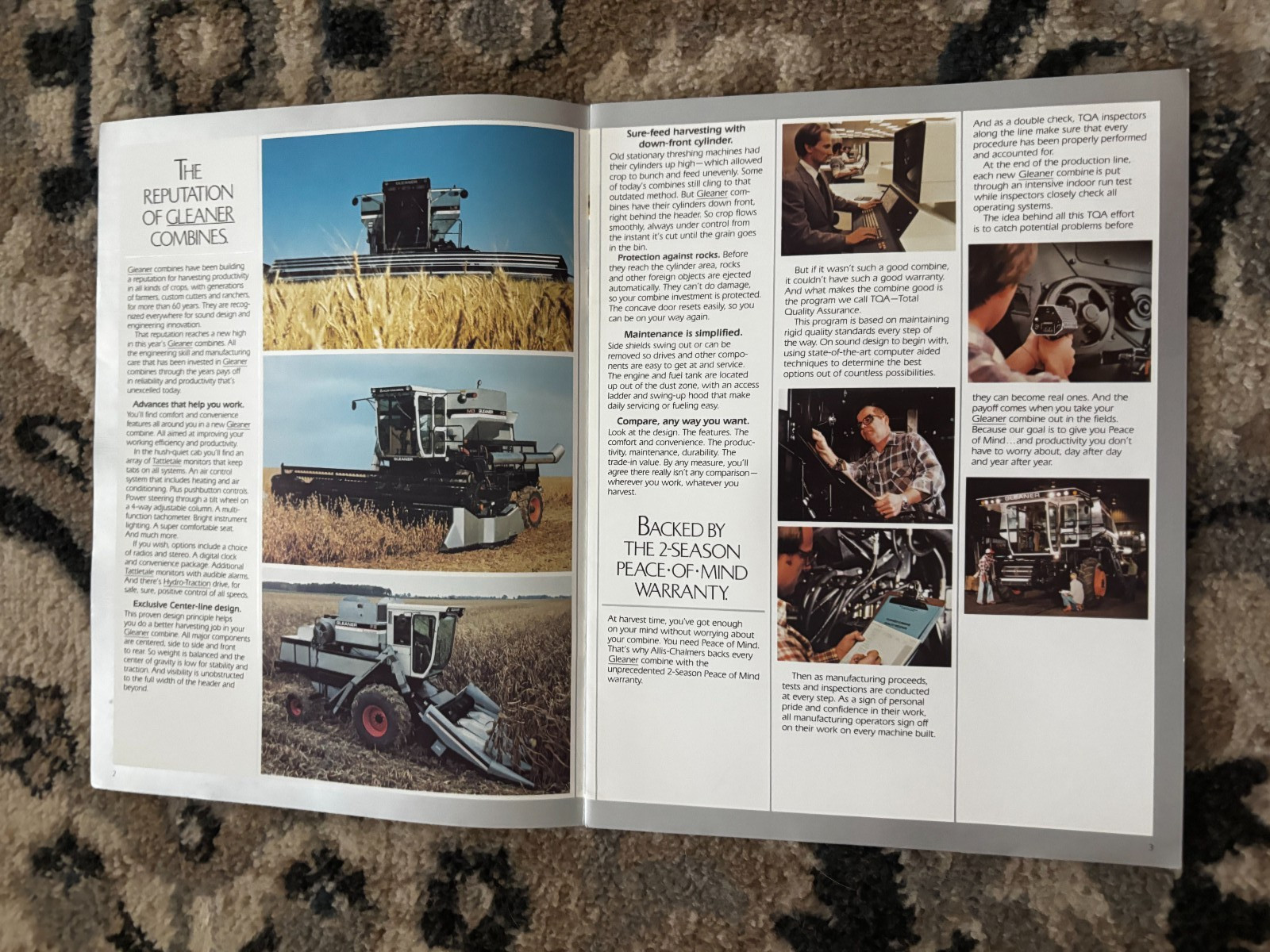 Allis Chalmers L3 M3 F3 Combine For 1984 Brochure DCPA26