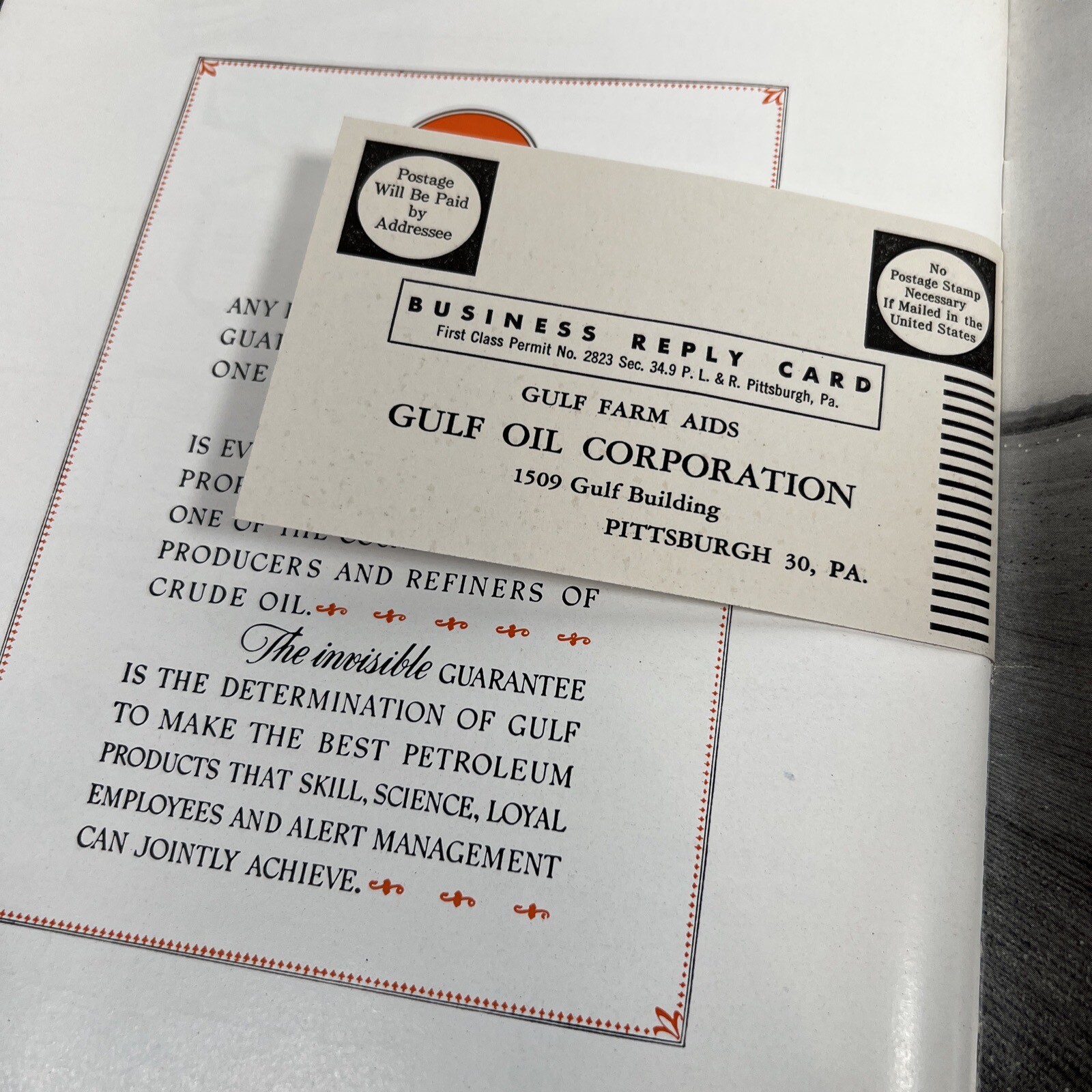 Vintage 1950’s Gulf Oil Corporation FARM Tractor Guide / Maintenance OEM