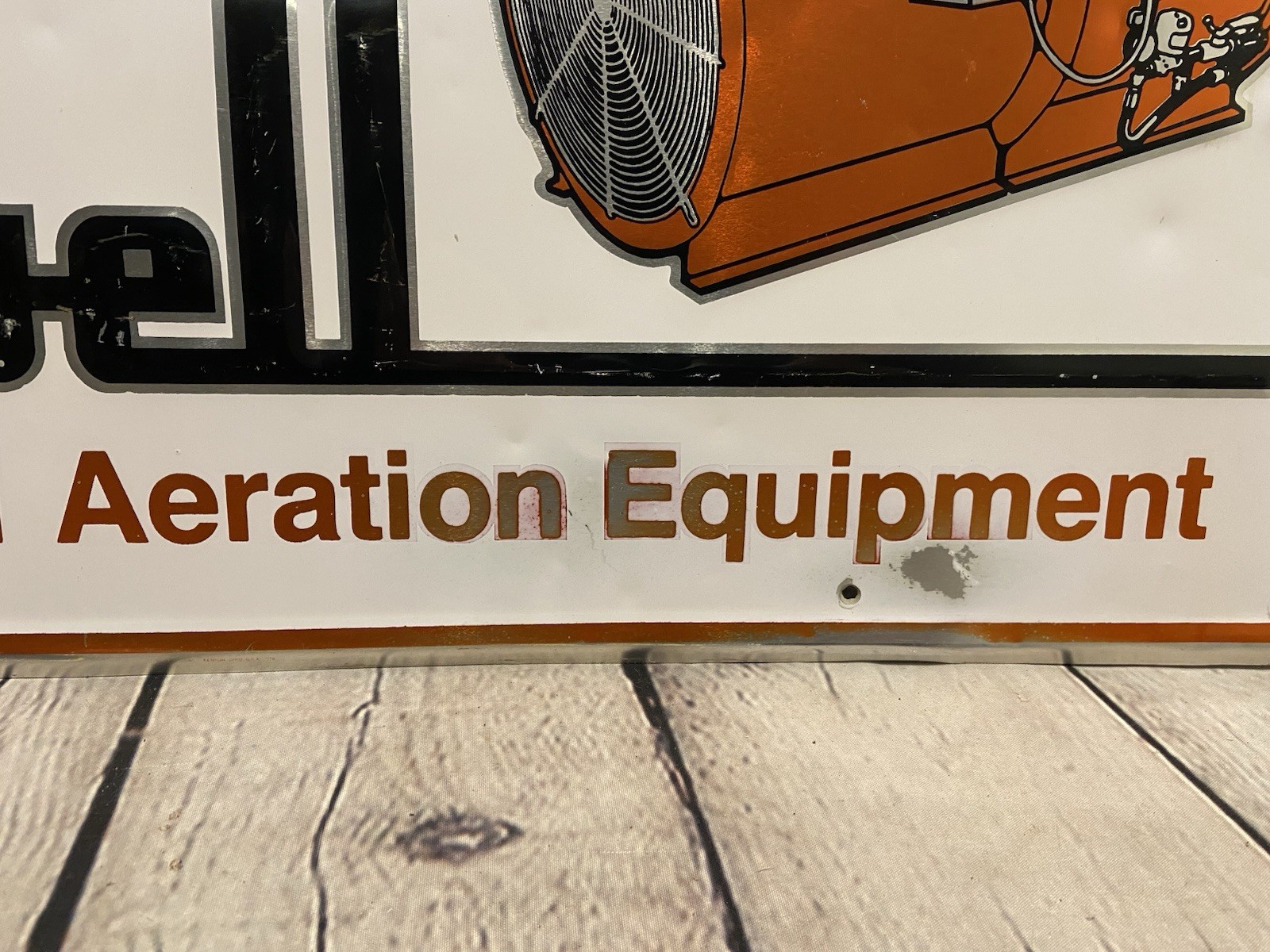 Caldwell Drying And Aeration Sign Farming Agriculture Tin Metal