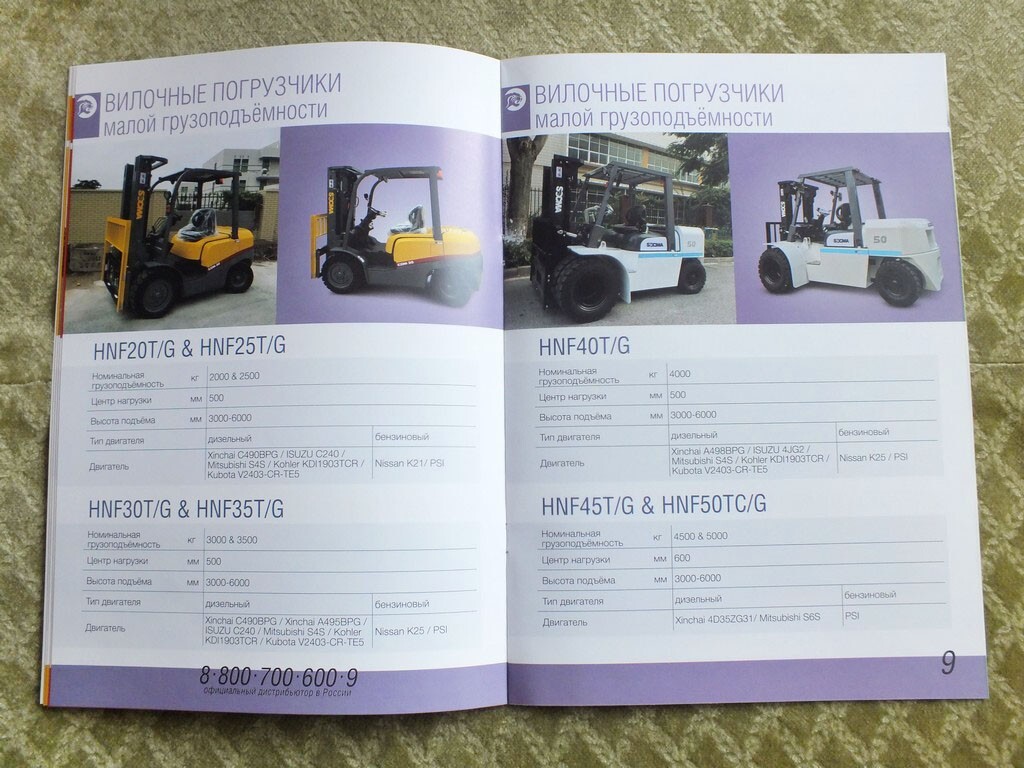 SOCMA Forklift Loader Excavator Brochure Catalog 2023
