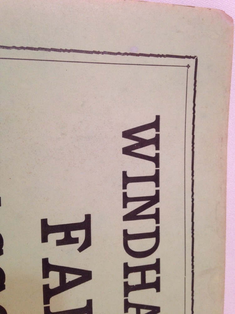 Windham County Farmers Association 1921 Members Placard Sign CT