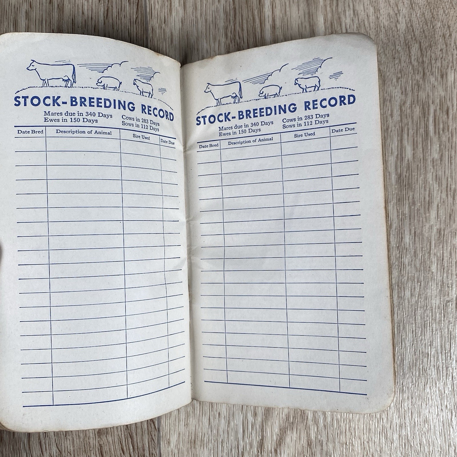 Farmers Handbook with Useful Facts, Stock Breeding Record Keeping