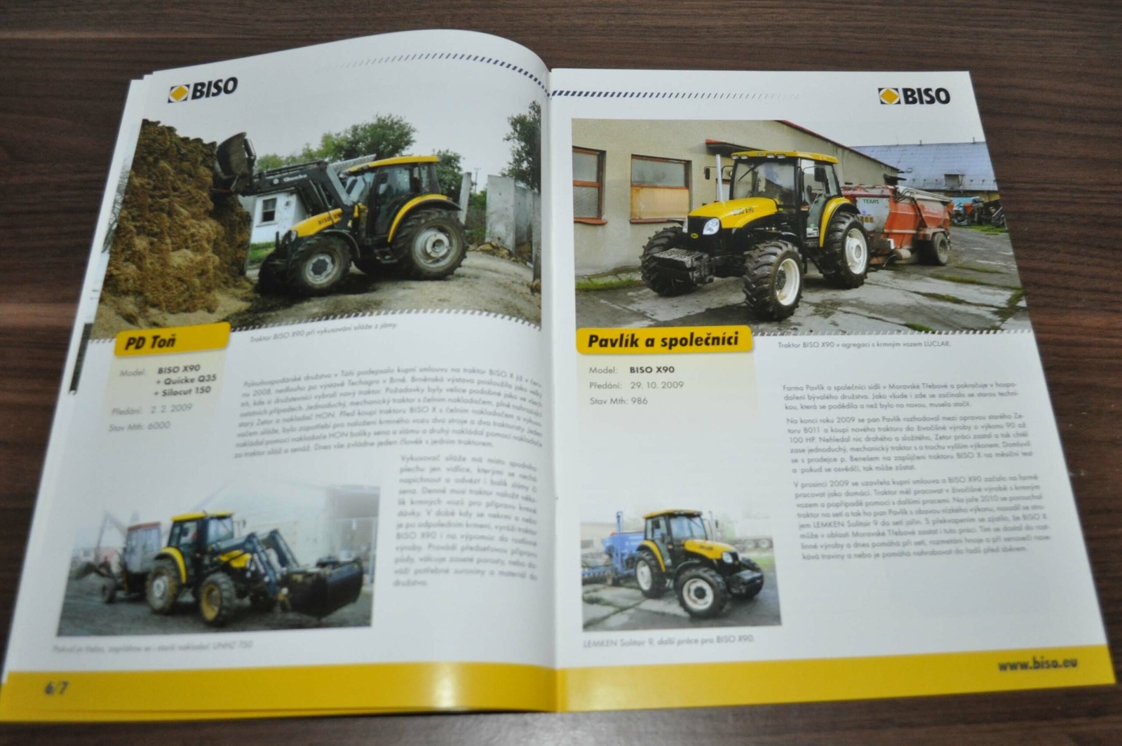 Biso Tractor X Tiger 2011 Model Range Specification Brochure Prospekt
