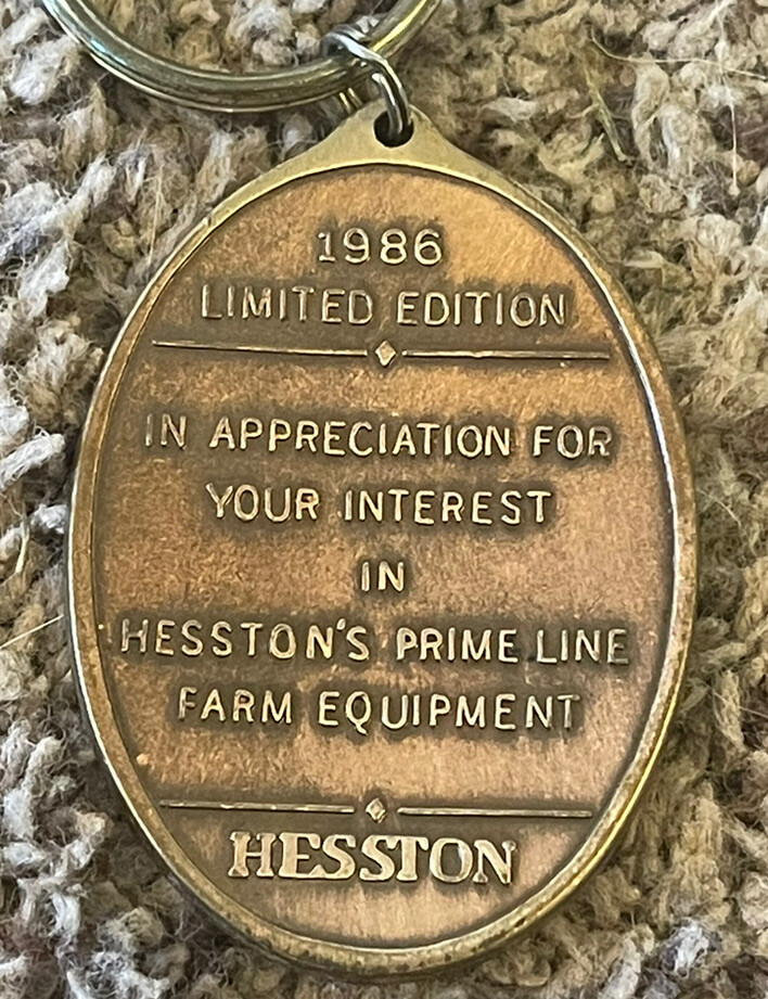 1986 Hesston’s Prime Line Farm Equipment Limited Edition Metal Key Chain