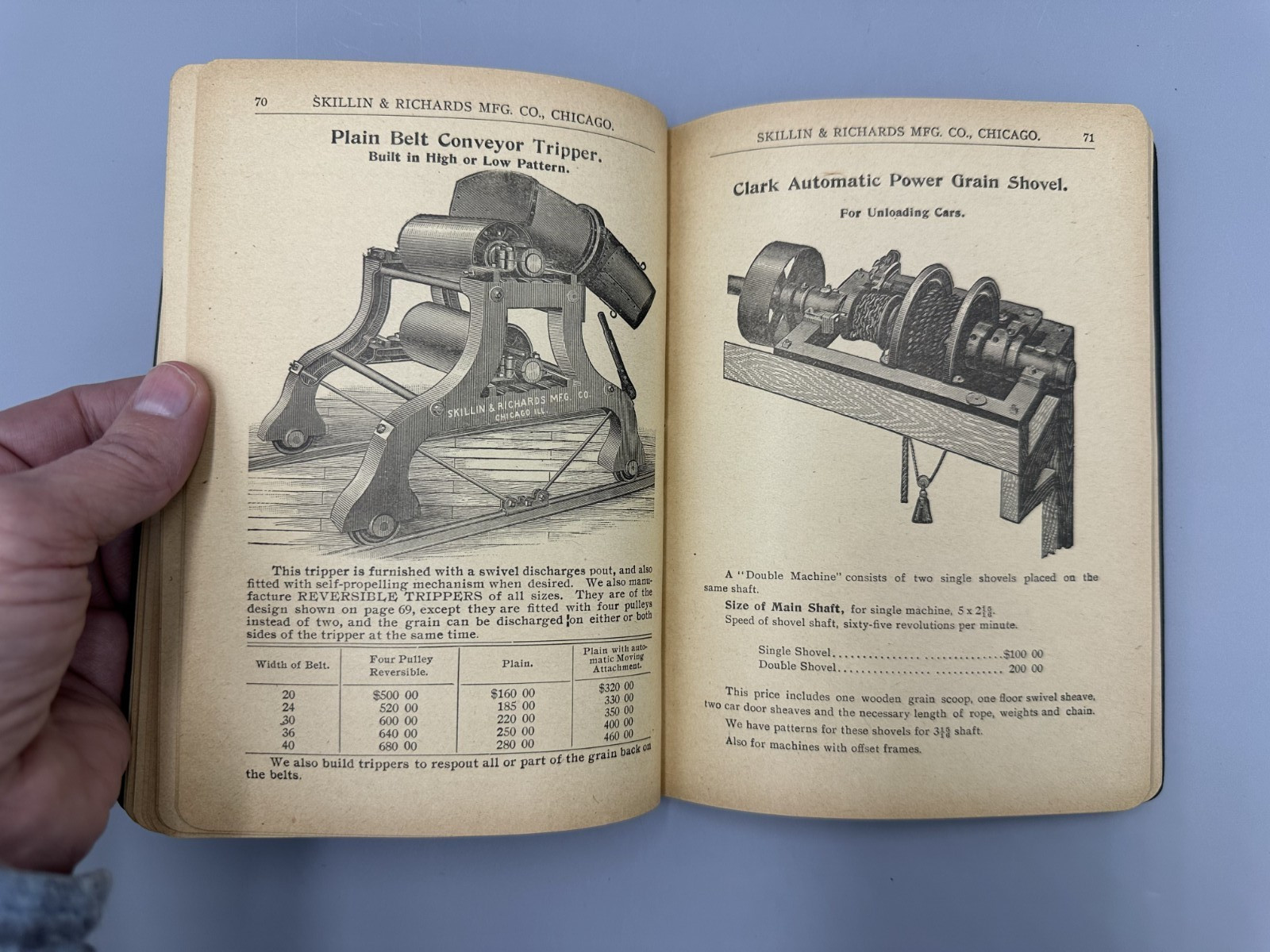 1903 Skillin Richards CATALOG Farm HANGERS Mfg ELEVATORS Mills Antique Advertise