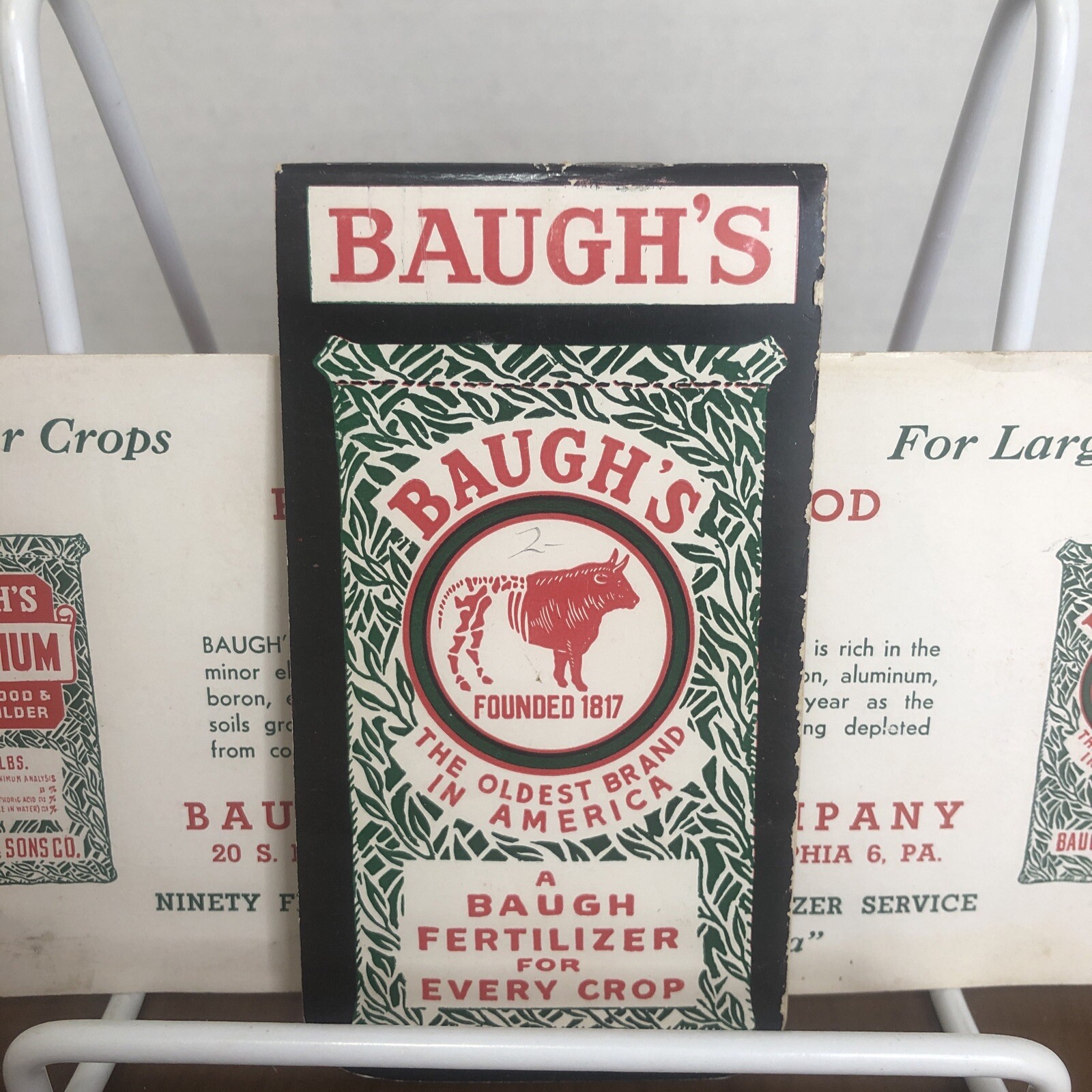 Baugh’s Fertilizers Advertising Scratch Pad and Information