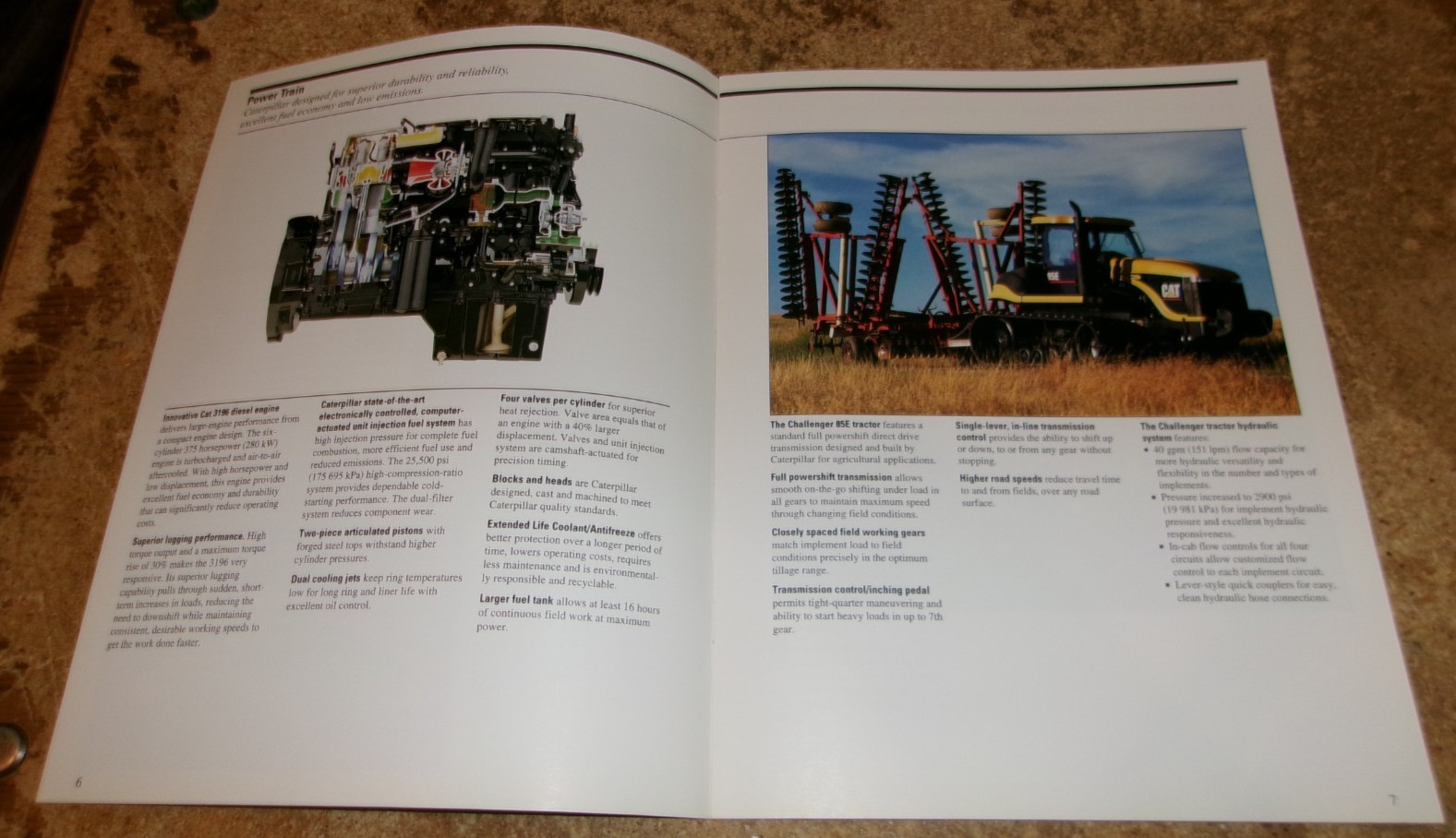1998 CAT 85E challenger tractor brochure in nice shape used