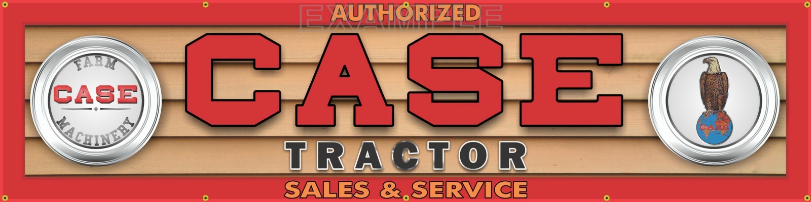 CASE TRACTOR FARM MACHINERY DEALER LETTER SIGN REMAKE BANNER ART MURAL 24″ x 96″