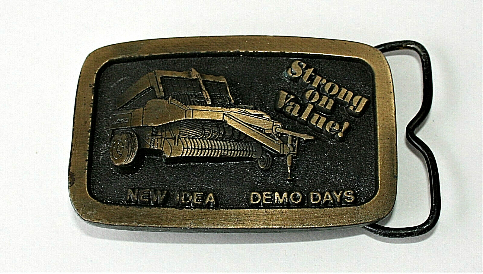 Vintage New Idea Demo Days Farm Equipment Machinery Tractor Belt Buckle NOS New