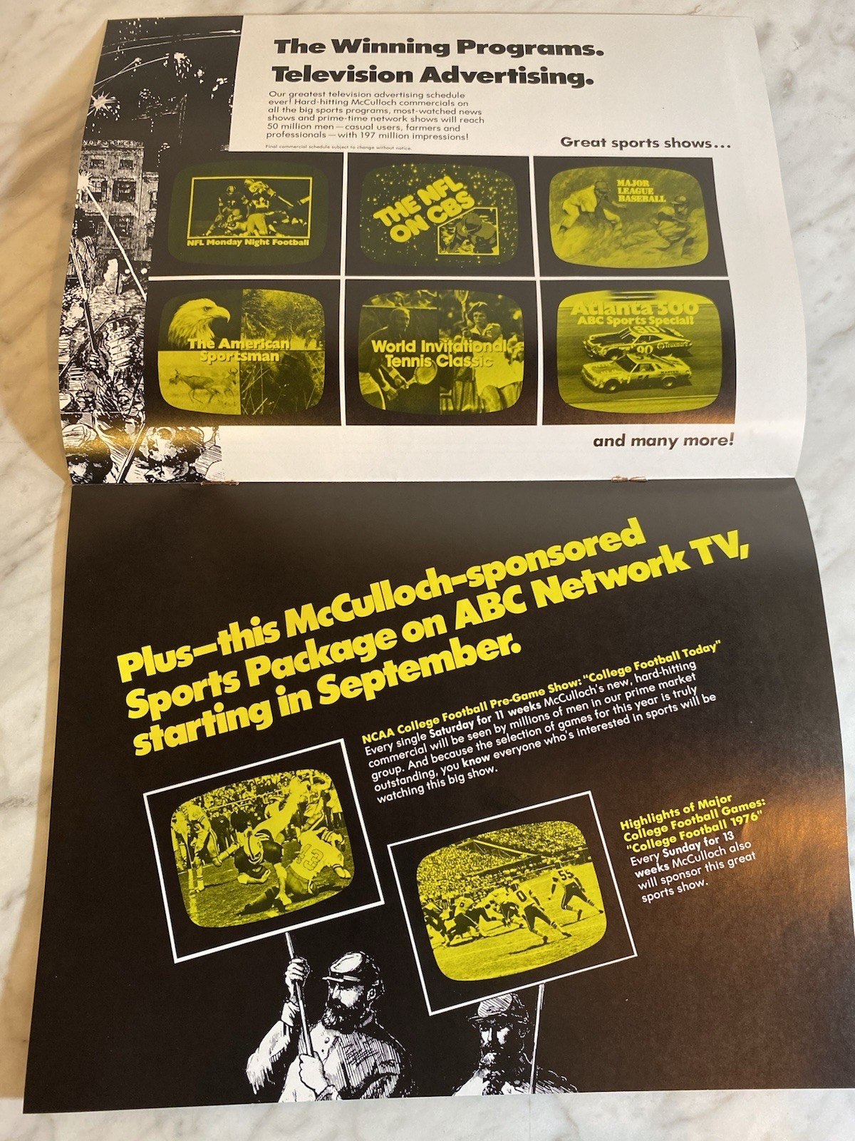 1976 McCulloch Chainsaw Original Advertising Brochure The People’s Choice