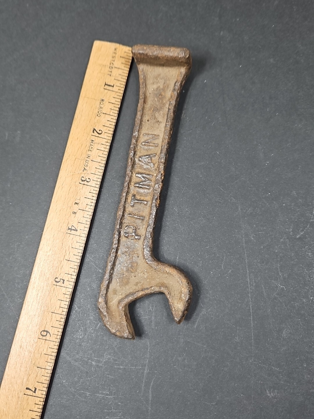 Vintage Pitman 7/8″ Open End Wrench Farm Implement Plow Antique Tool 5-1/2″