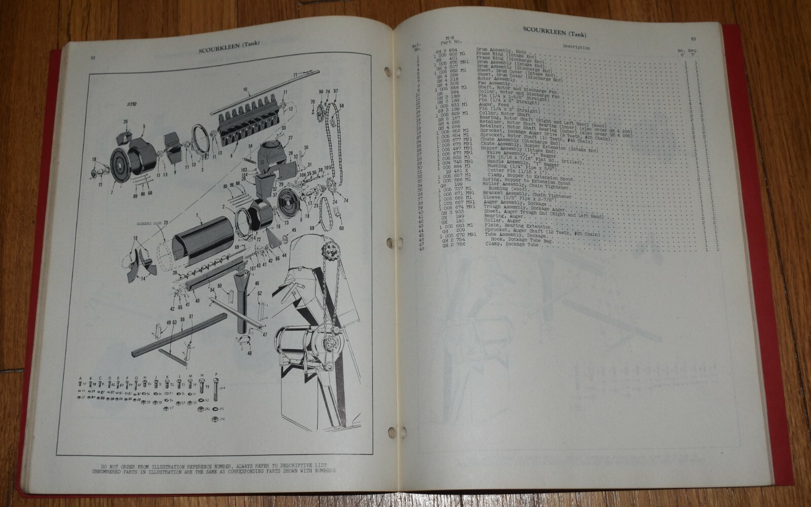 Vintage MASSEY HARRIS No 50 Farm Clipper Combine Parts List