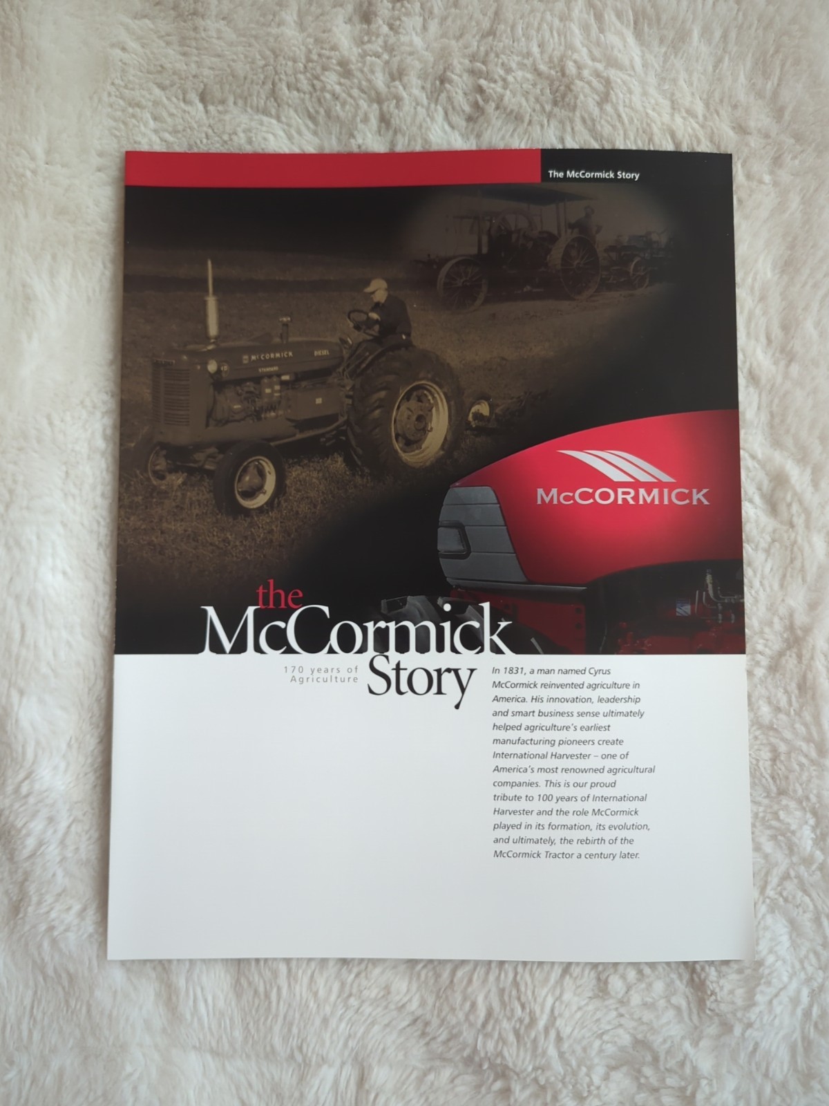 McCormick Tractor The McCormick Story Brochure FCCA25 SC Vtg 2003
