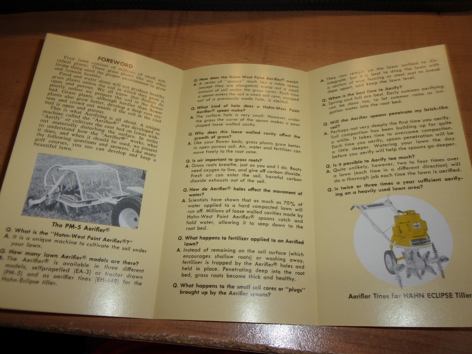 HAHN-ECLIPSE AERIFY EA-3 BROCHURE *** VINTAGE ORIGINAL