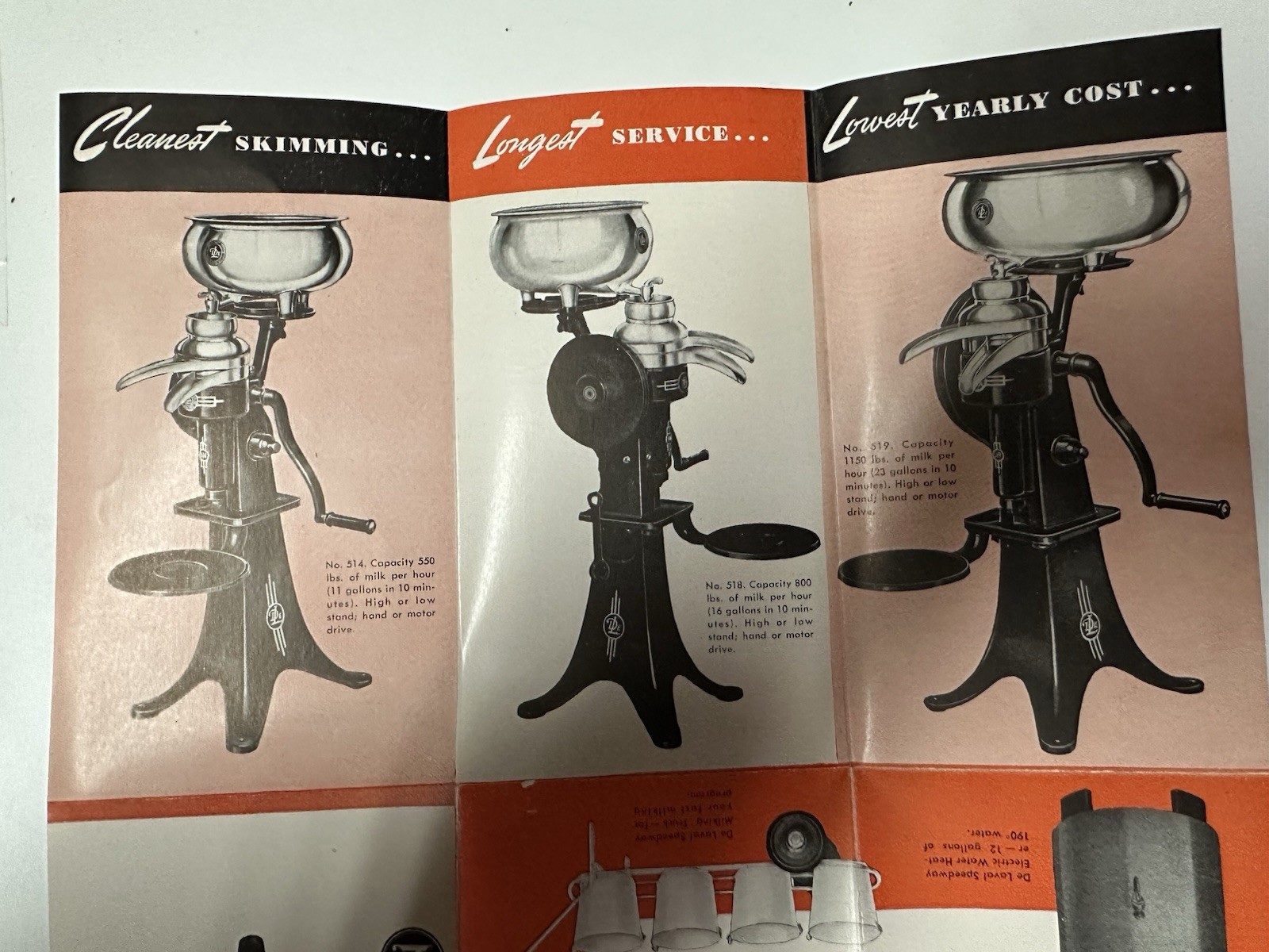 1950’s De Laval Cream Separators pamphlet (22A)