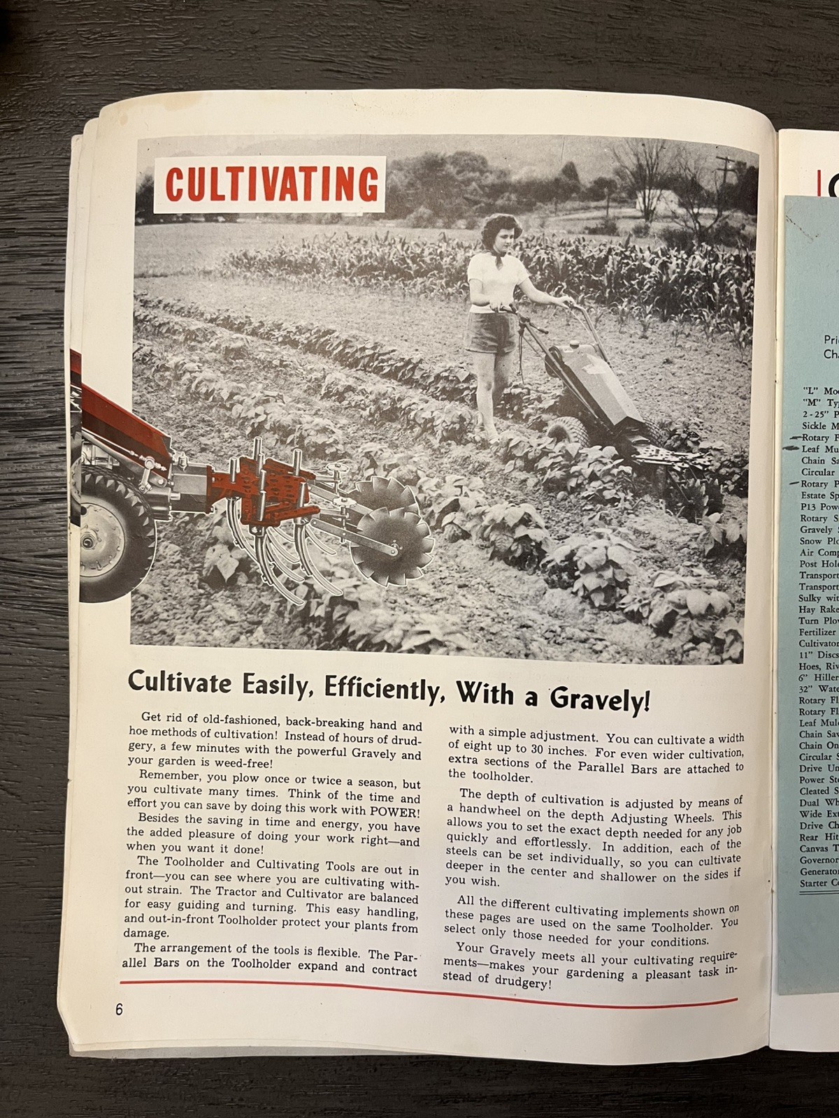 Vintage Collectible Gravely Power Equipment Catalog 1953 Power Vs Drudgery
