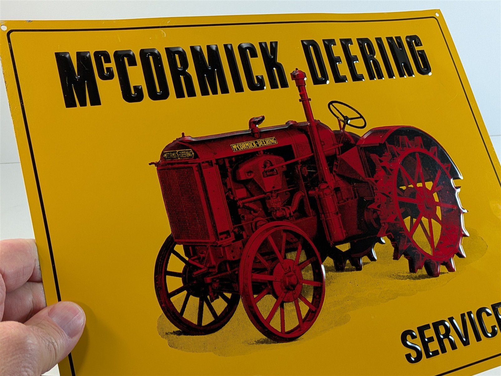 McCormick Deering Parts Service Tractor 14″ Tin Sign