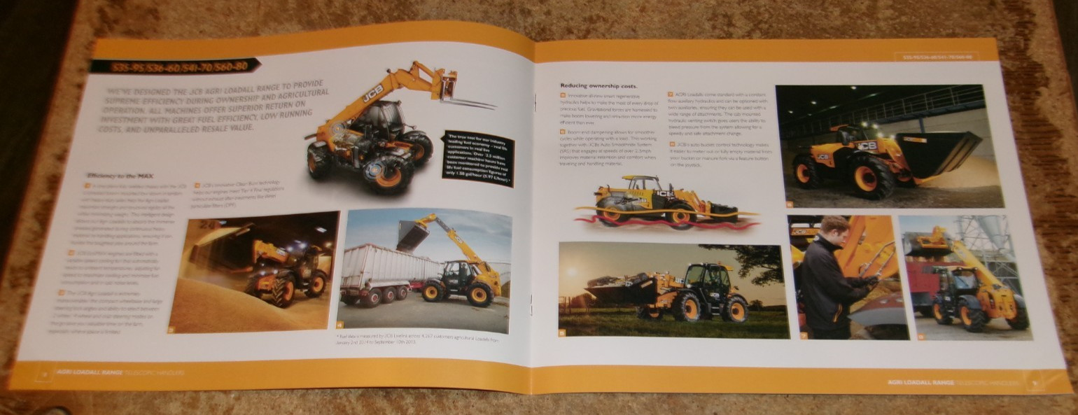 2019 JCB agri loadall brochure in nice shape used