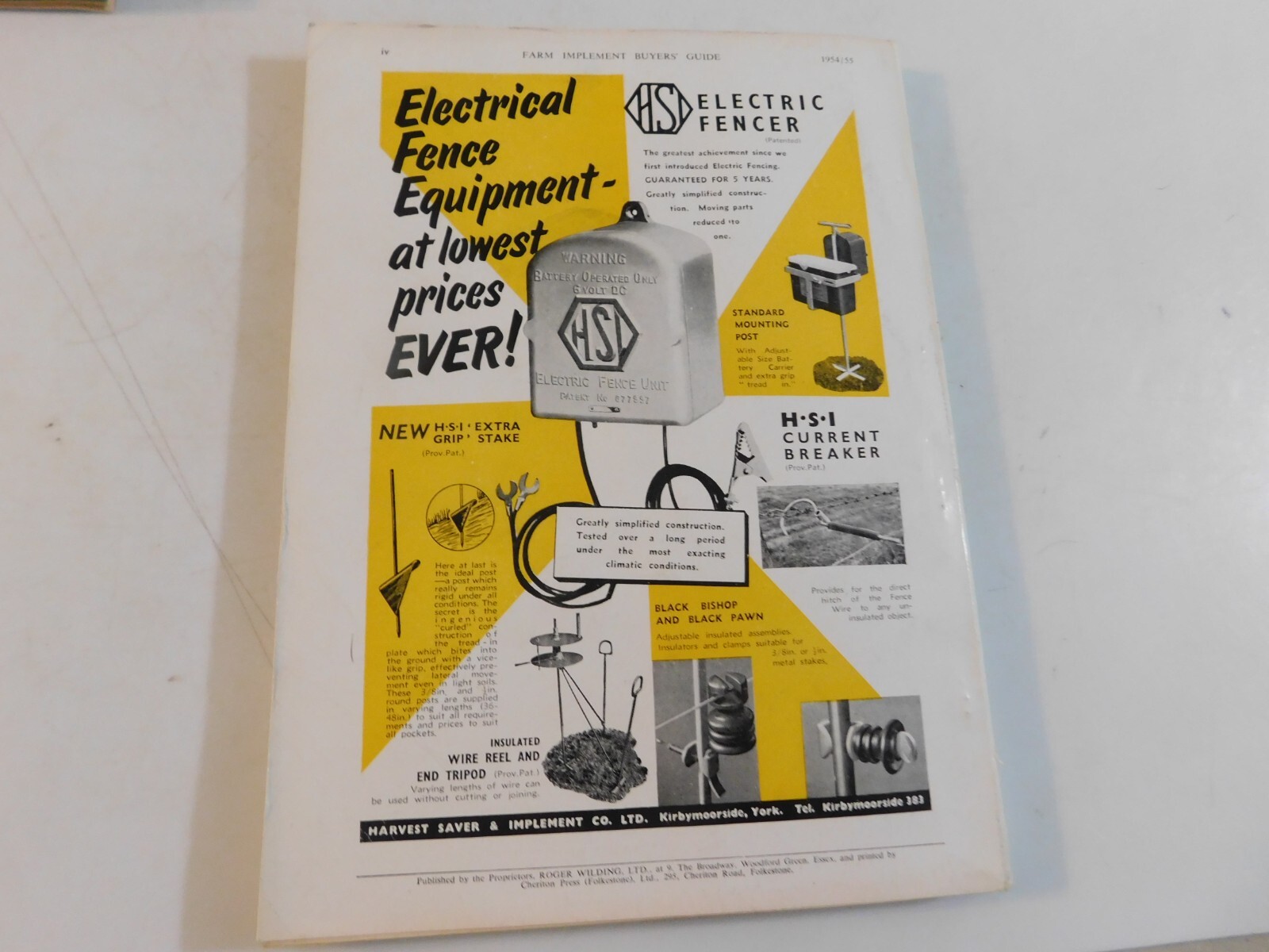 1954-55 FARM IMPLEMENT BUYER’S GUIDE ENGLAND MOWERS SWATHERS CLEANERS WINDROWERS
