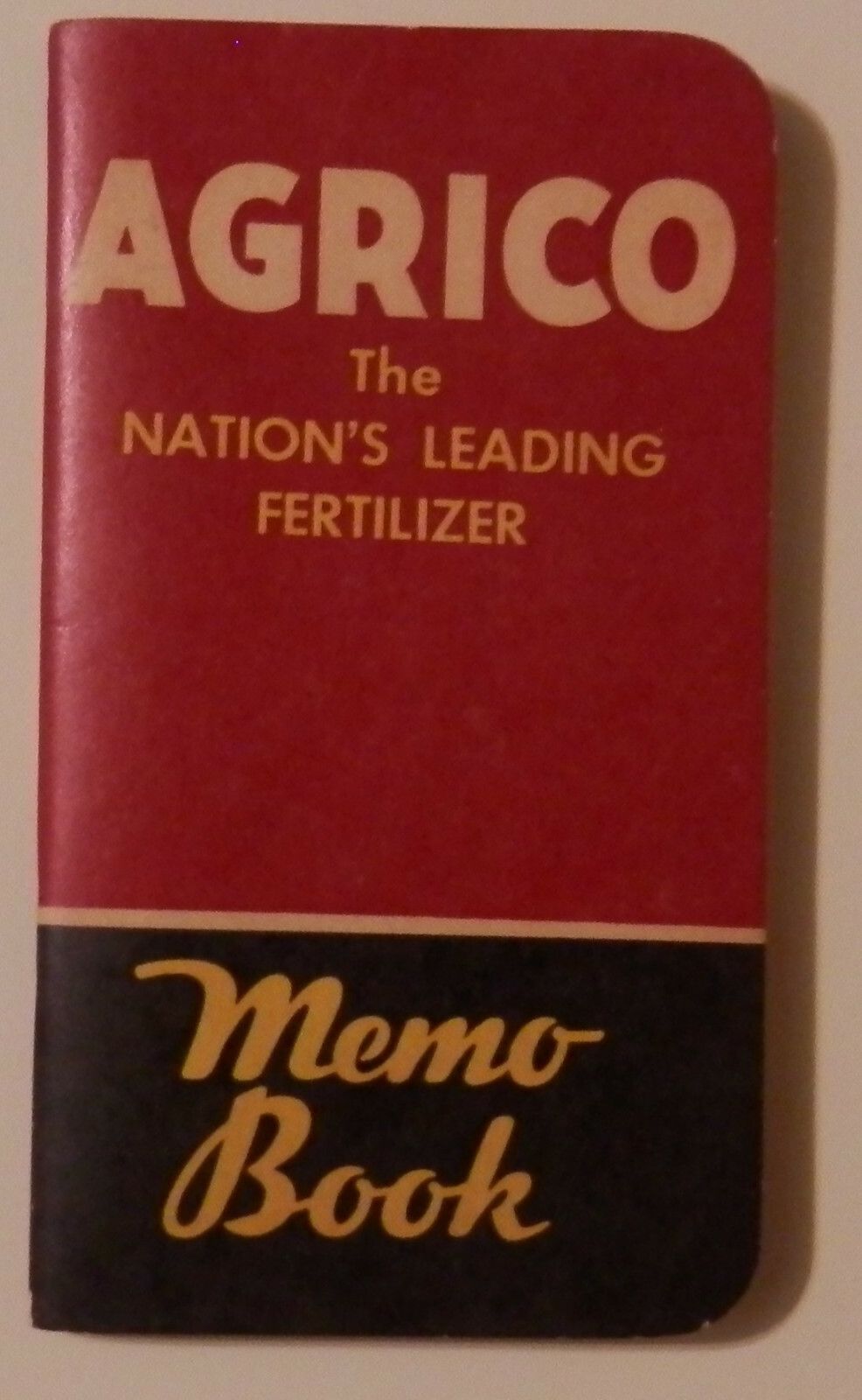 Agrico Fertilizer Memo Book, Circa 1955, Nice Condition
